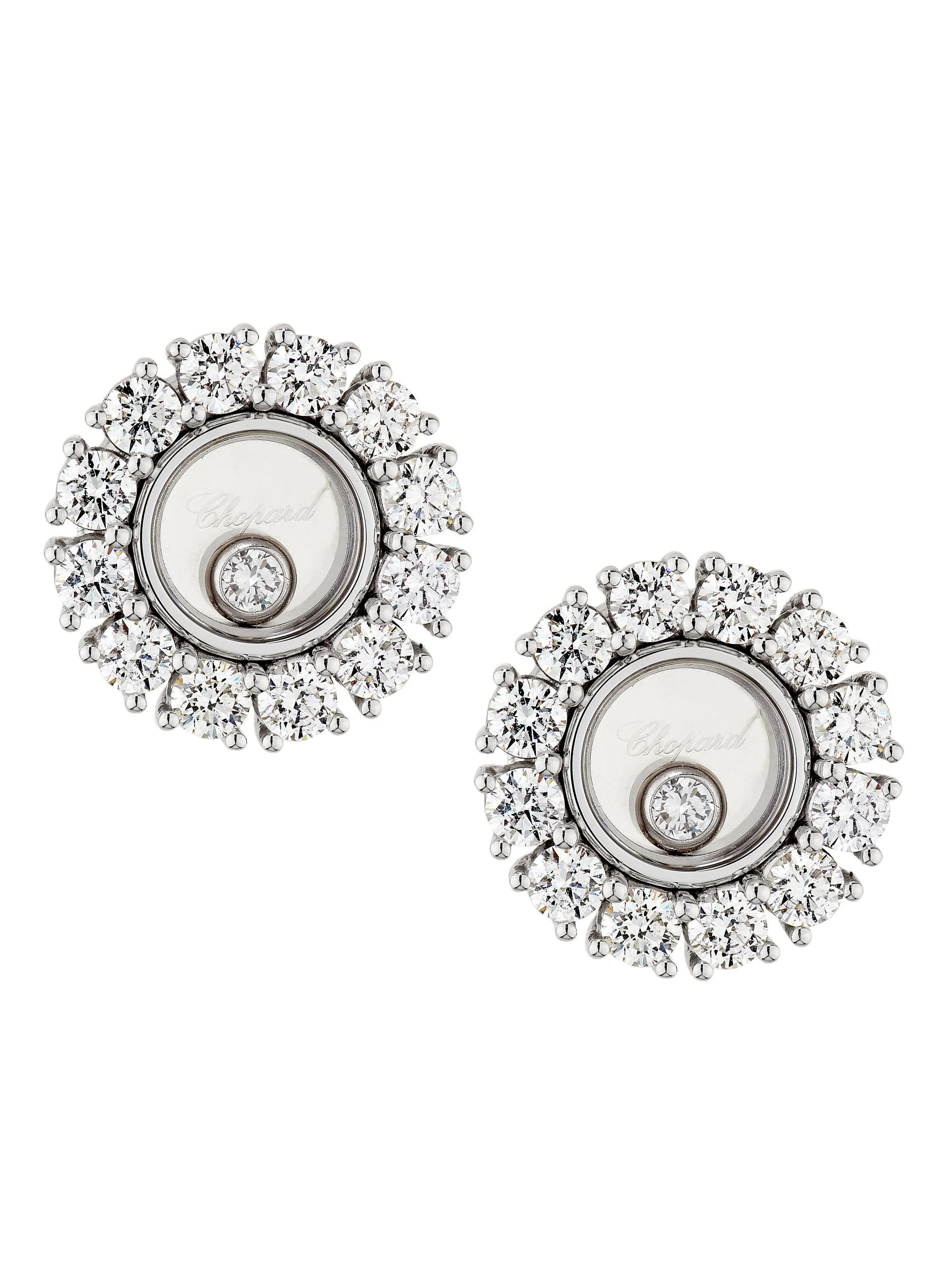 Women's Happy Diamonds 18K White Gold & 1.20 TCW Diamond Stud Earrings - White Gold - 1