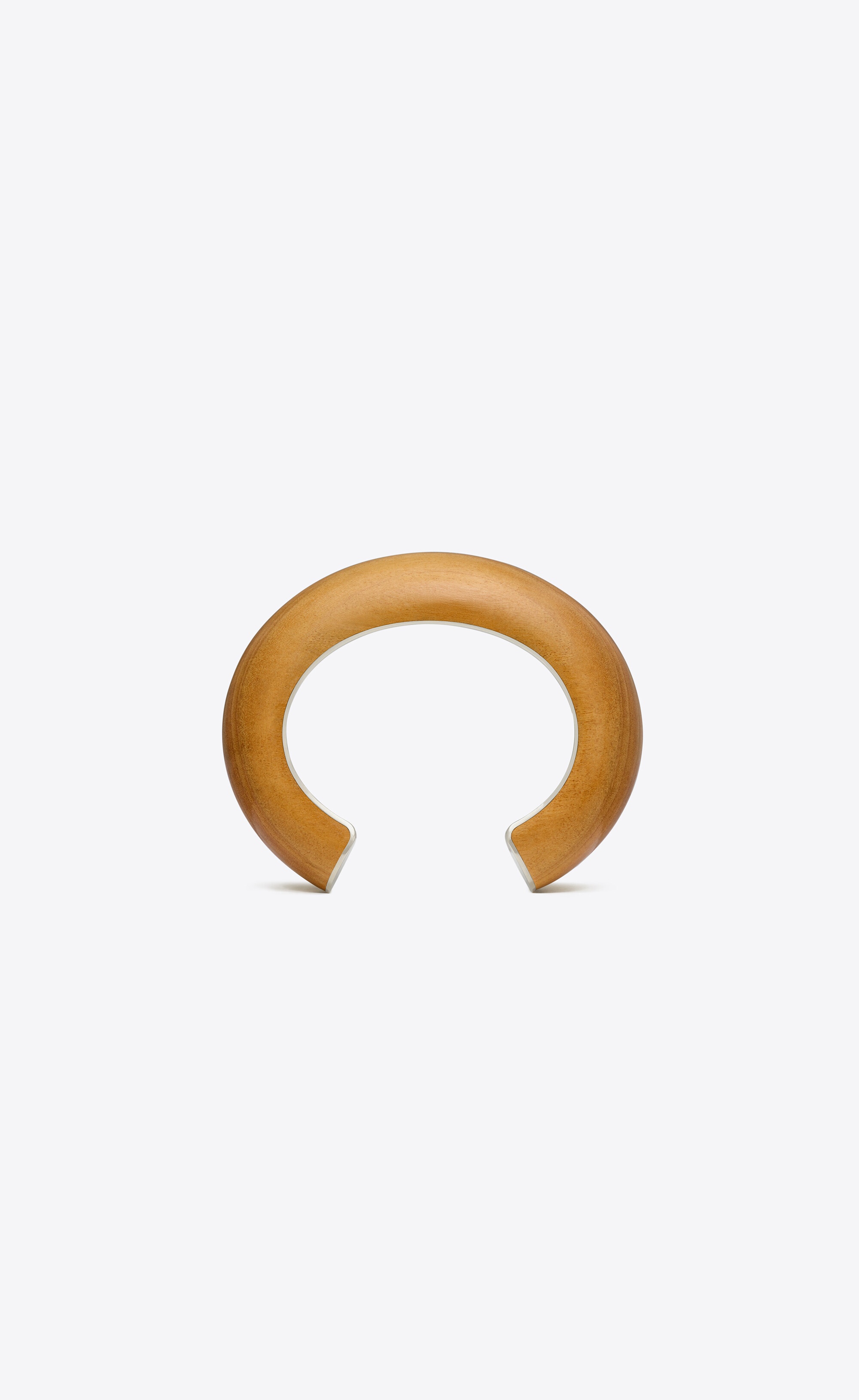 chunky cuff in wood and metal - 2
