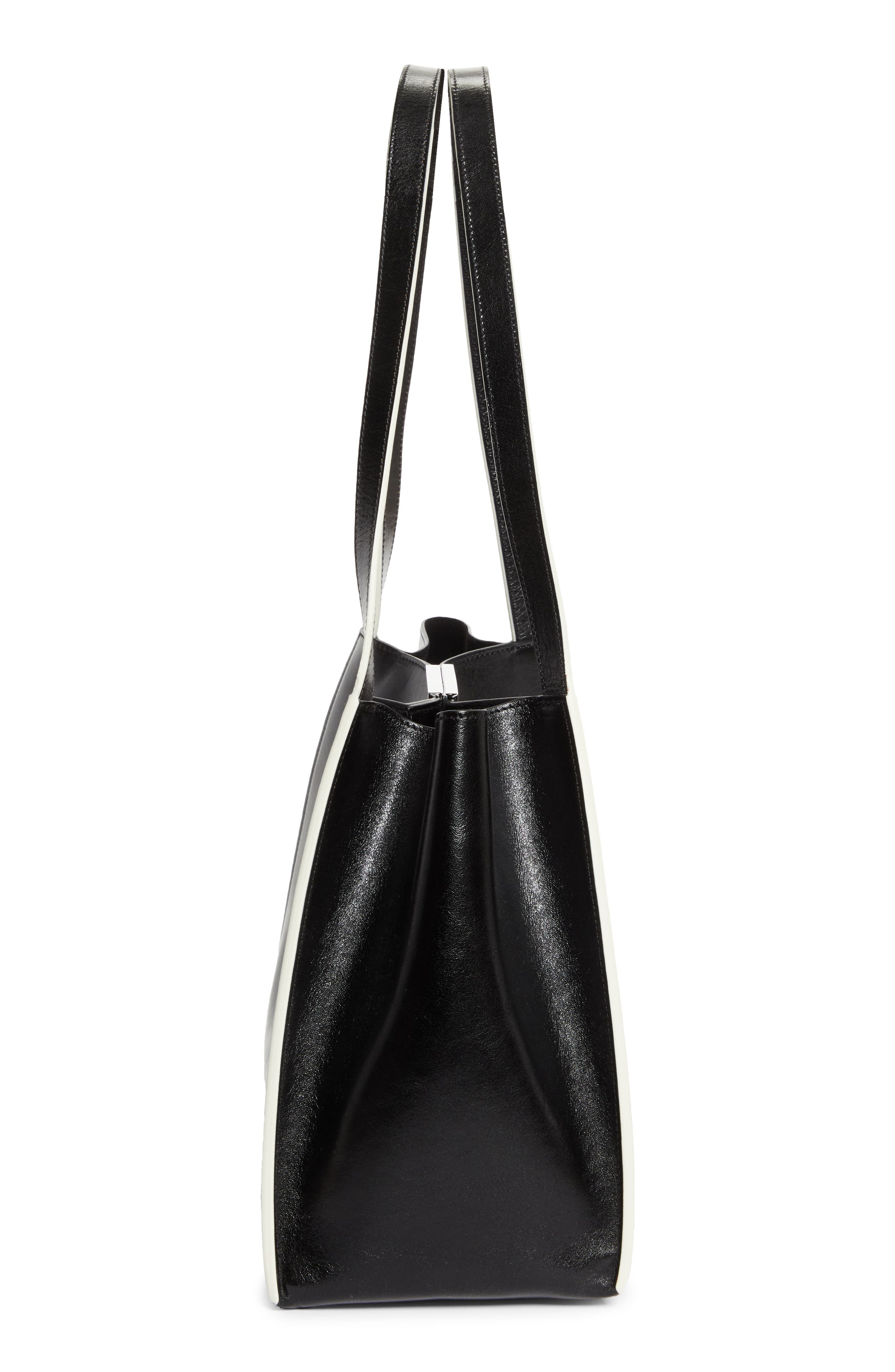 Marni Small East/West Leather Tote in Black at Nordstrom - 6
