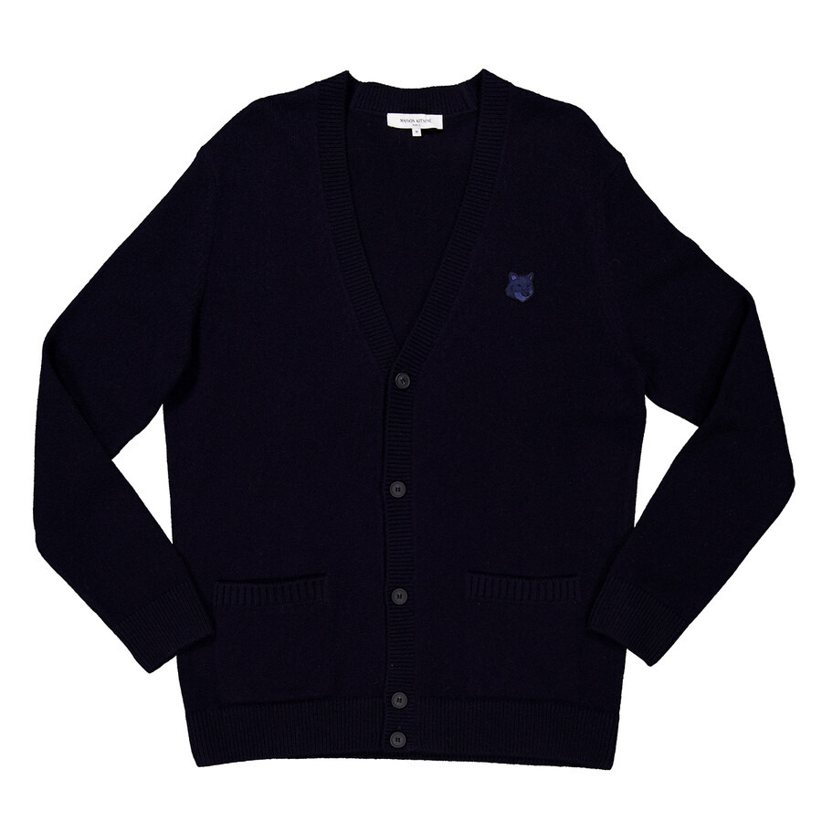 Maison Kitsune Fox Head Patch Lambswool Cardigan - 1
