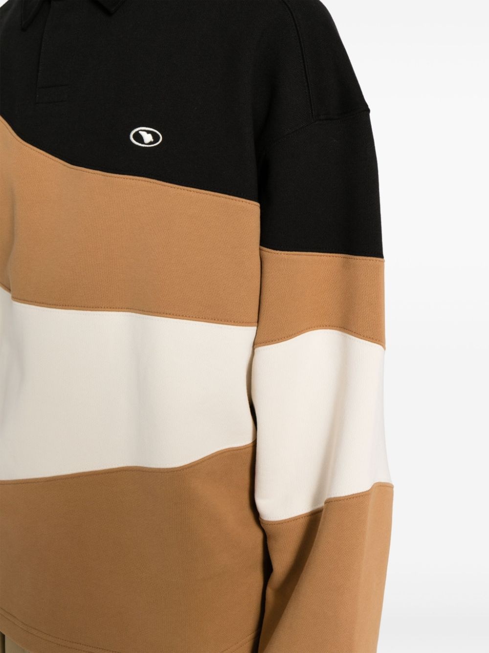 logo-patch cotton polo shirts - 5