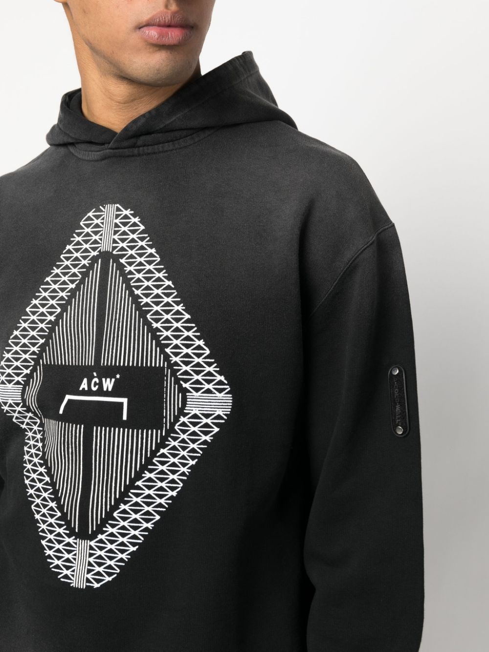 Gradient logo-print hoodie - 5