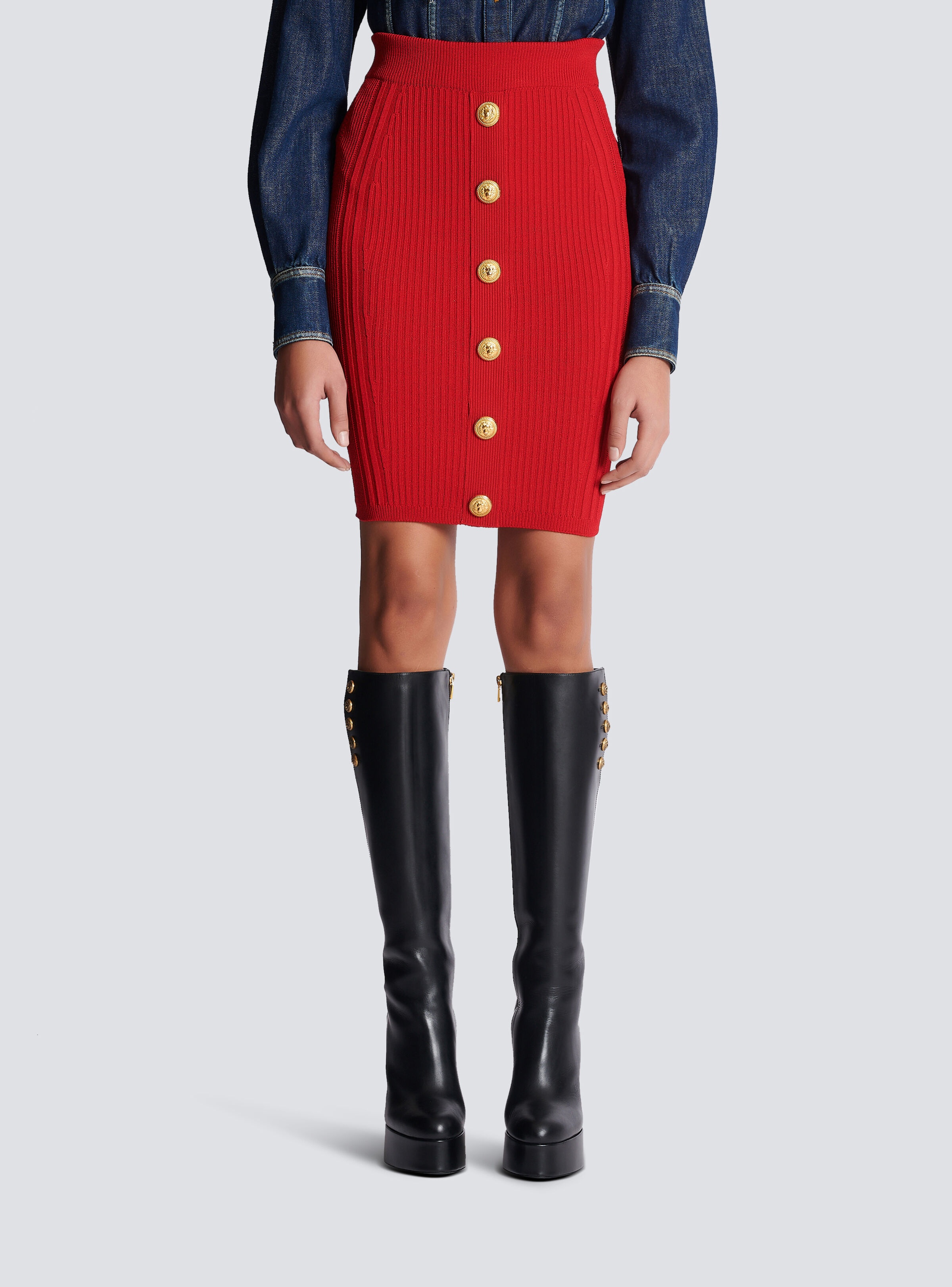 Knit pencil skirt - 5