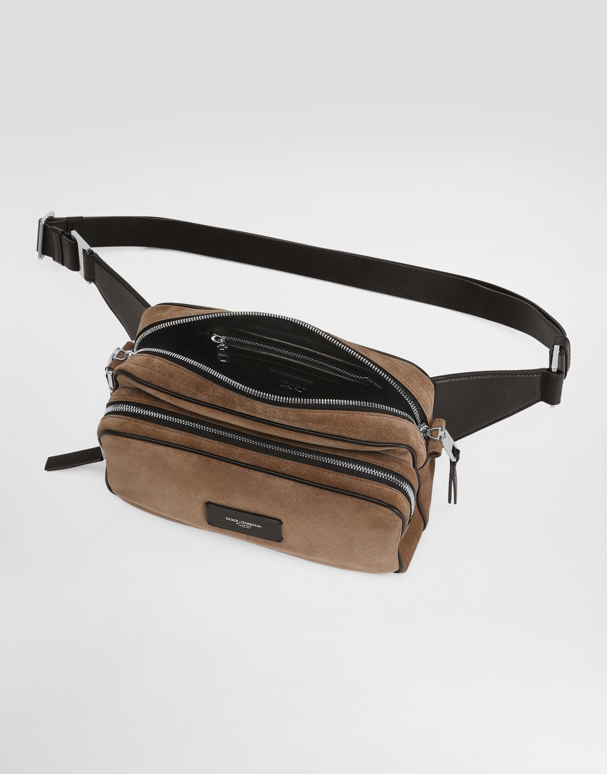Leather and split calfskin belt bag - 4