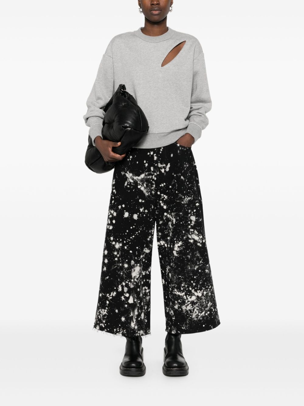 cut-out jersey sweatshirt - 2