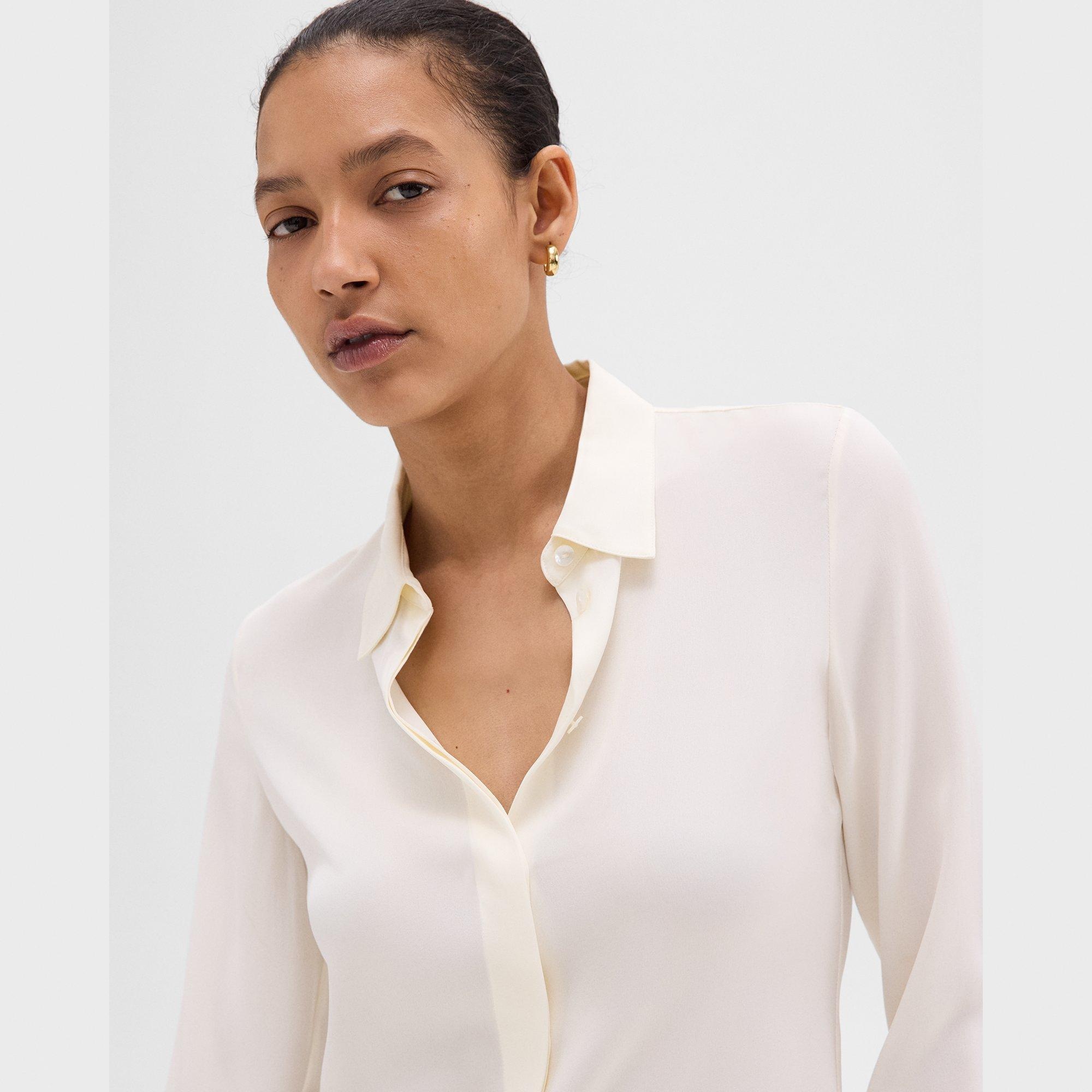 Fitted Shirt in Silk Georgette - 5