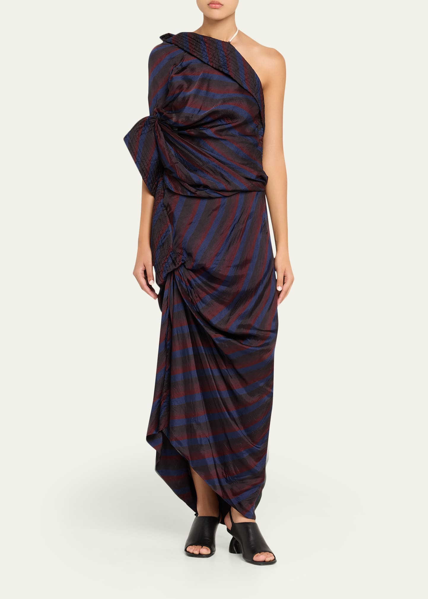 Dolla Draped Satin Halter Dress - 2