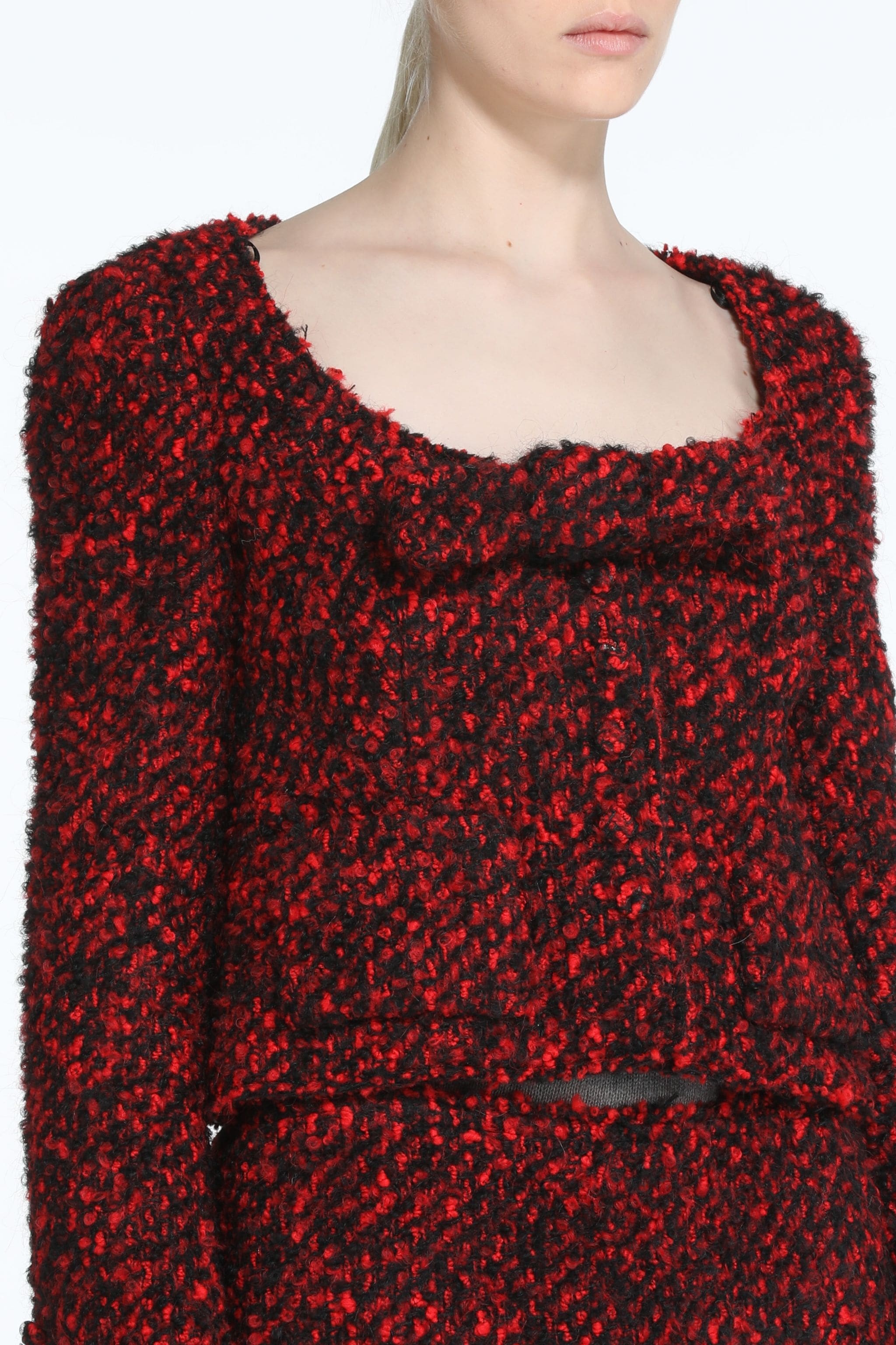 BOW-EMBELLISHED TWEED JACKET - 5