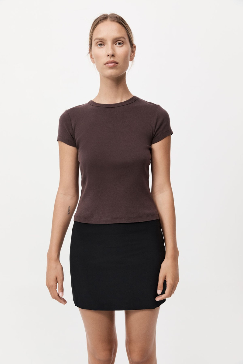 Silk Mini Skirt - Black 3