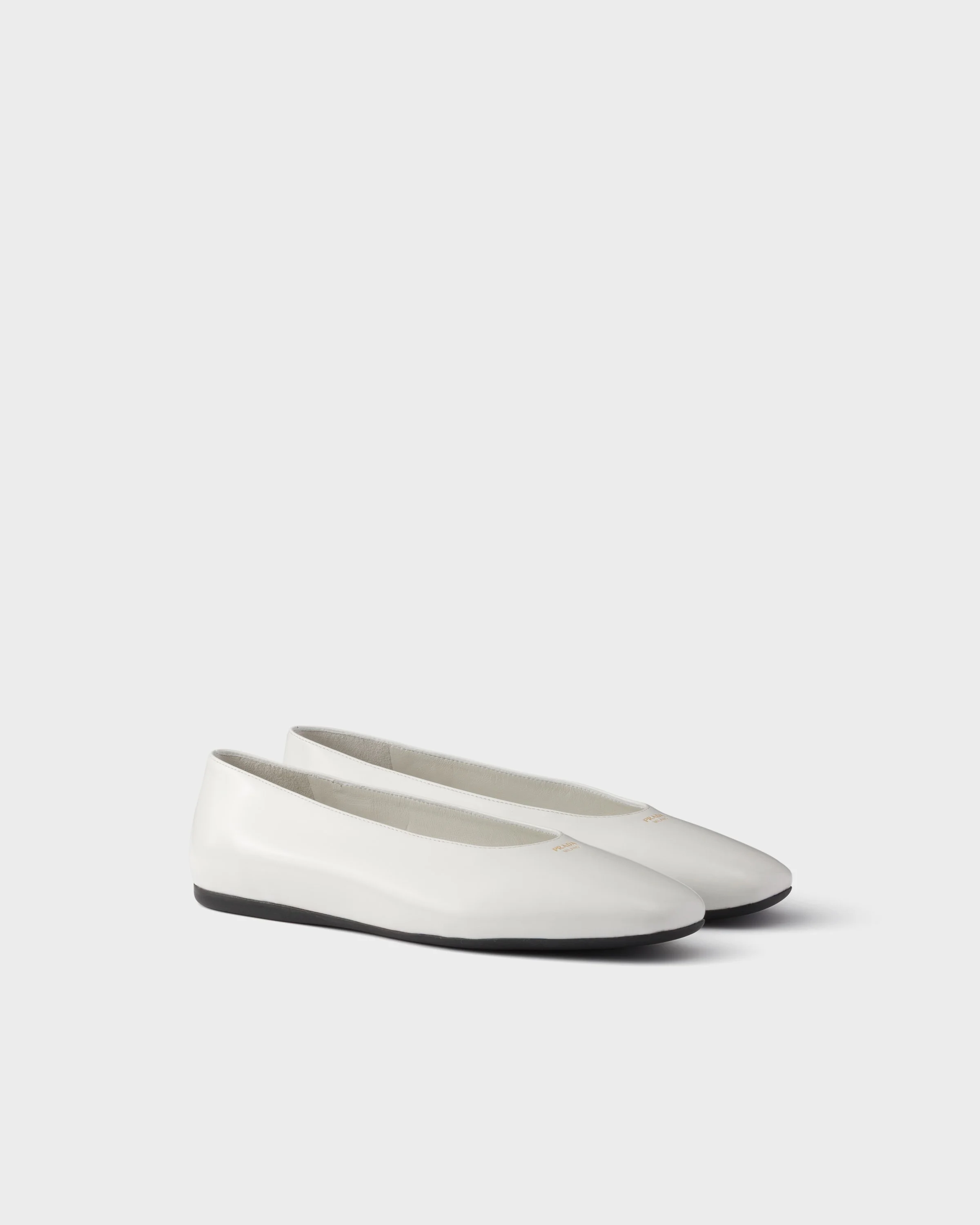 Brushed leather ballerinas - 1