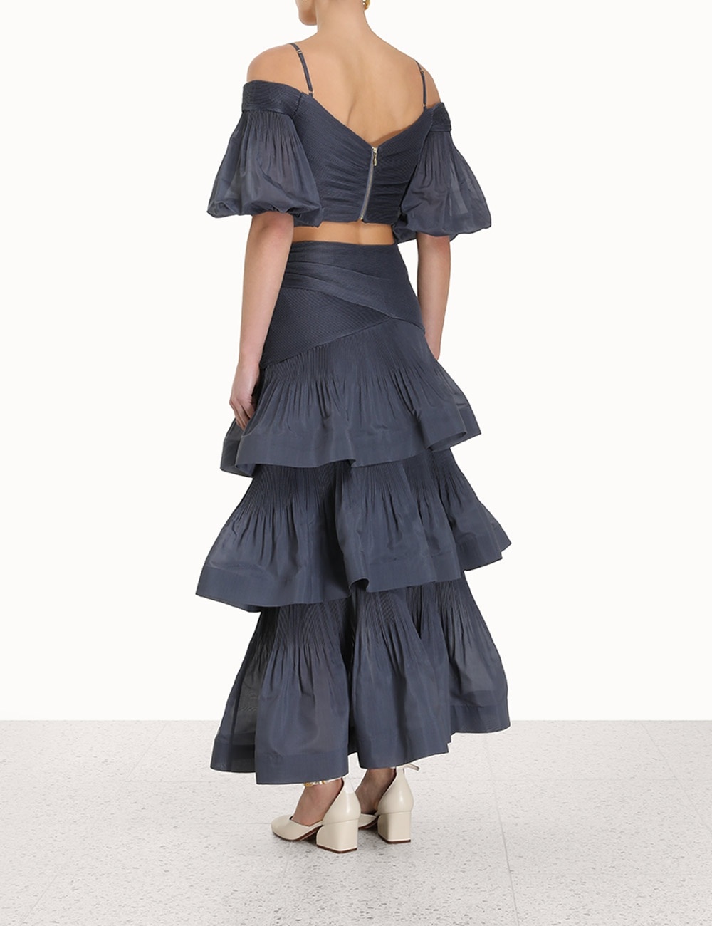 PLEATED TIERED SKIRT - 4