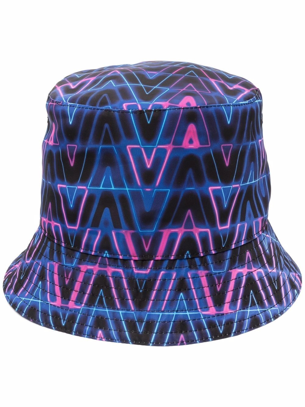 reversible V Neon Optical bucket hat - 1