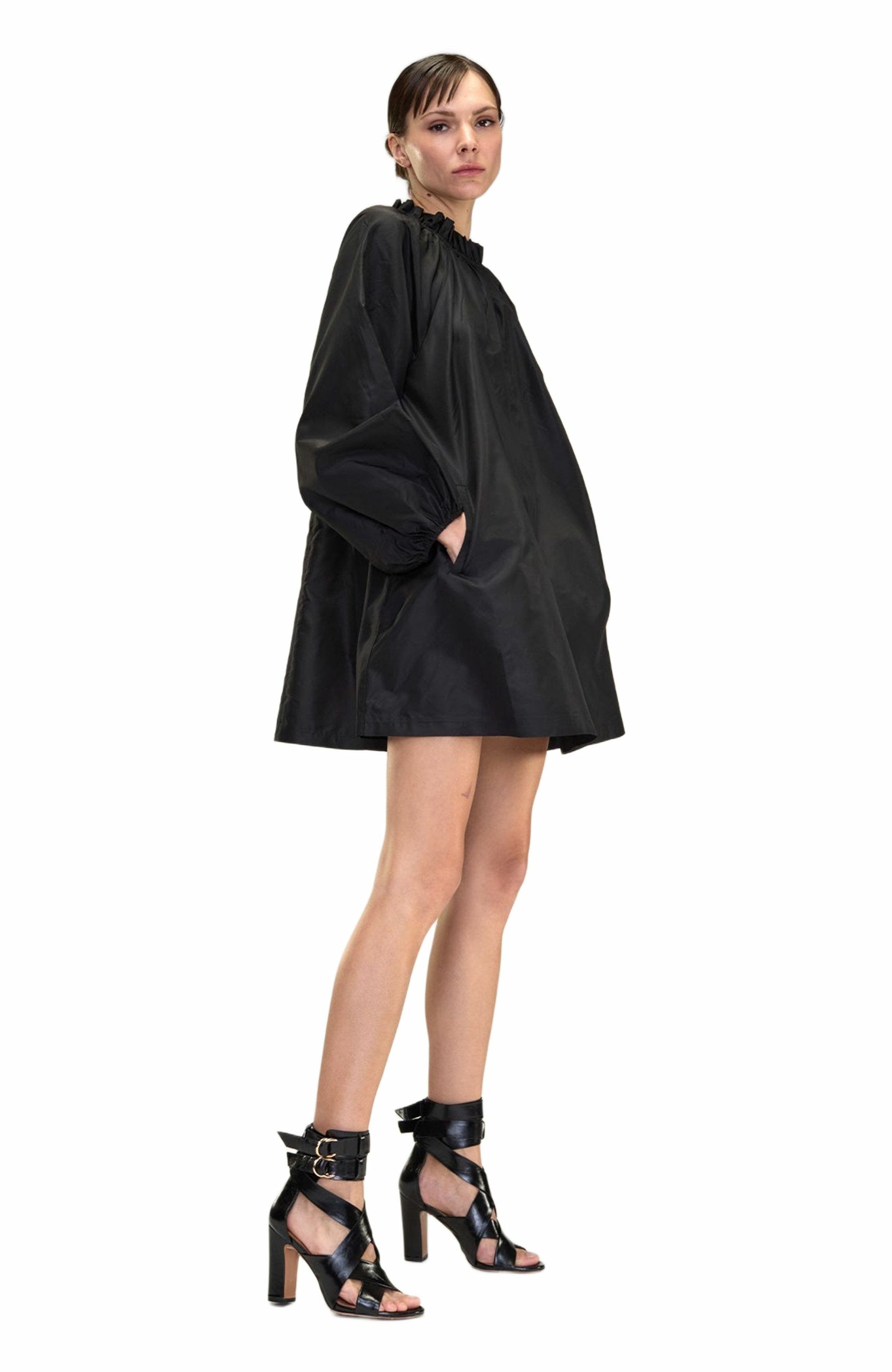 Cynthia Rowley Second Nature Silk Taffeta Dress in Black at Nordstrom - 2