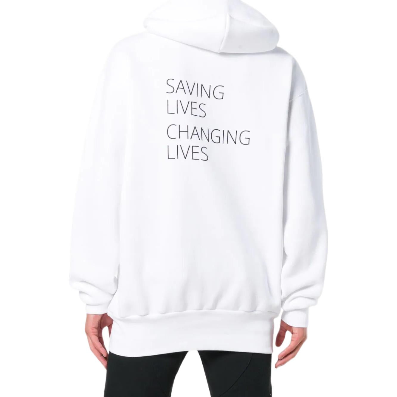 Balenciaga x World Food Programme Hoodie 'White Black' 541870TCV343307 - 3