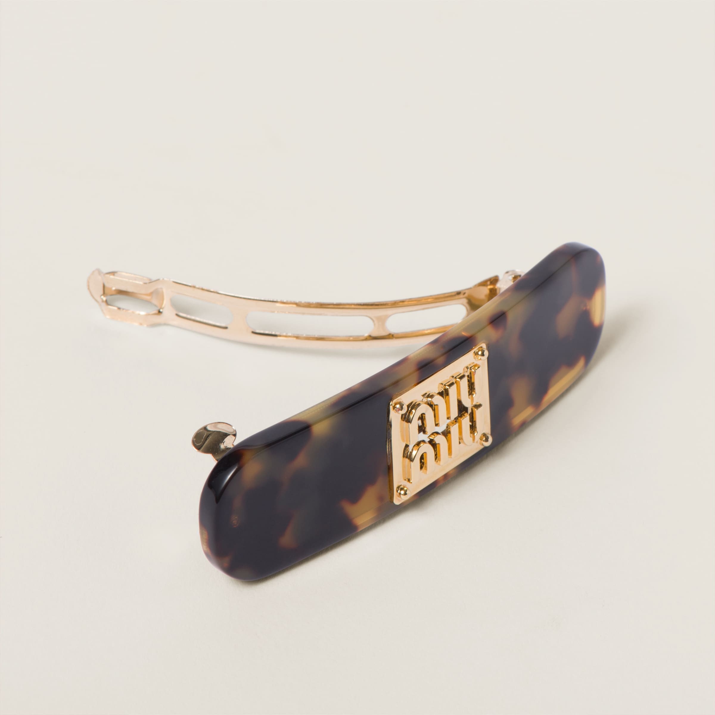 Plexiglas and metal hair clip - 3