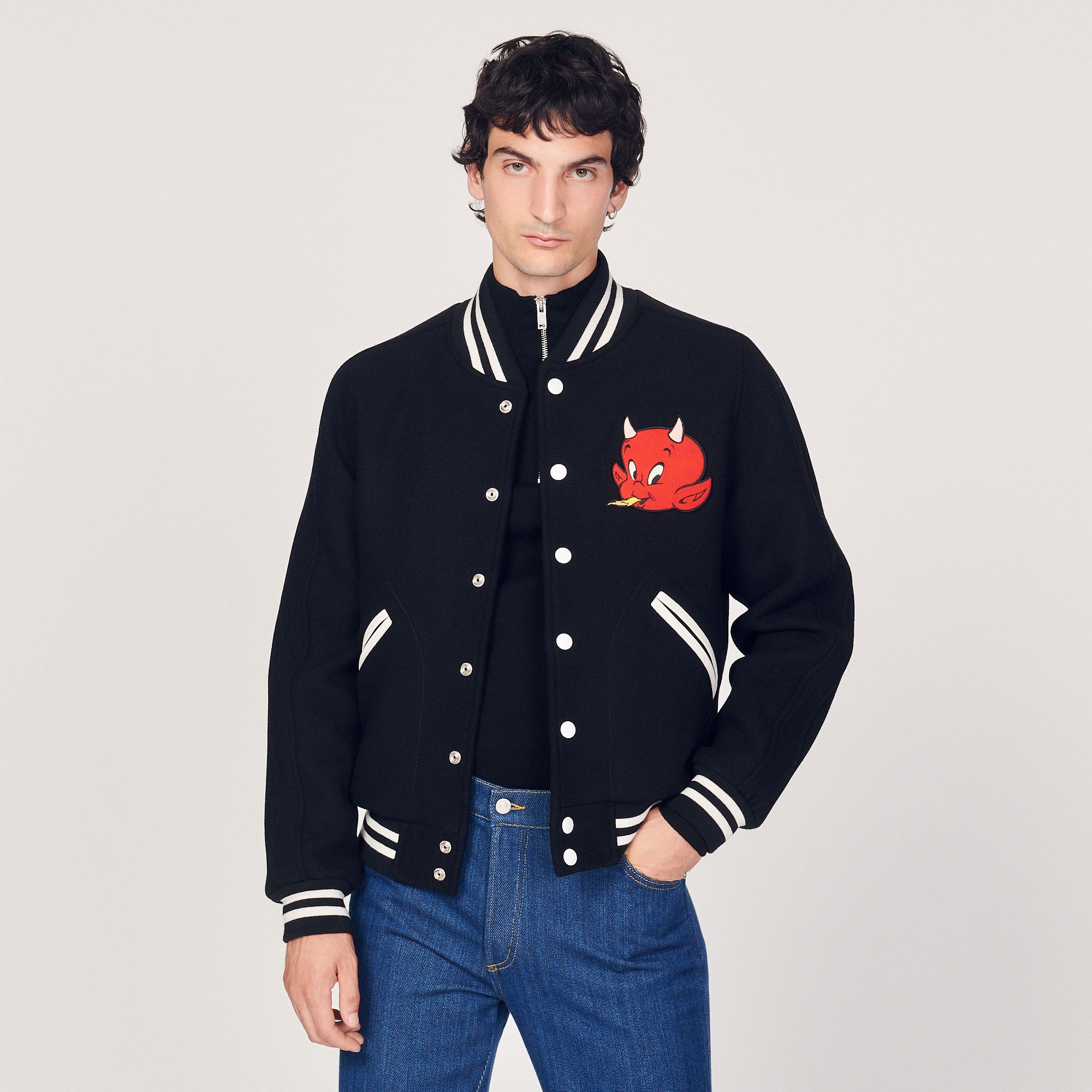 Hot Stuff wool cloth varsity jacket - 2