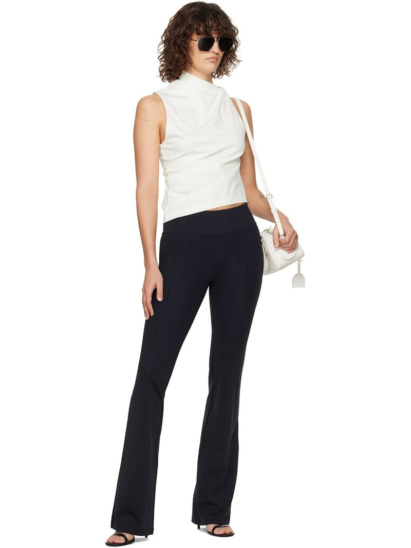 courrèges White Draped Jersey Tank Top outlook