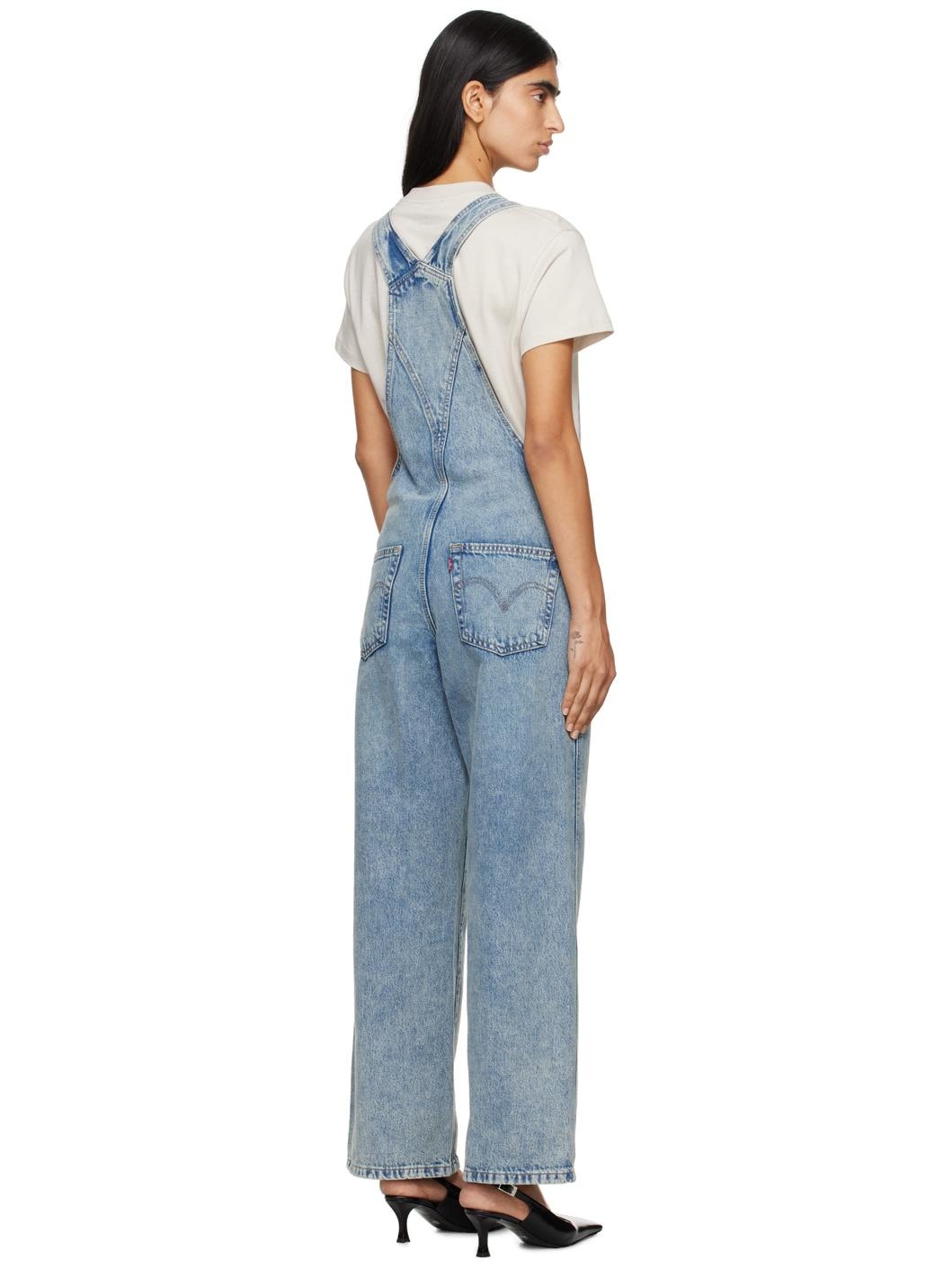 Blue Vintage Denim Overalls - 3