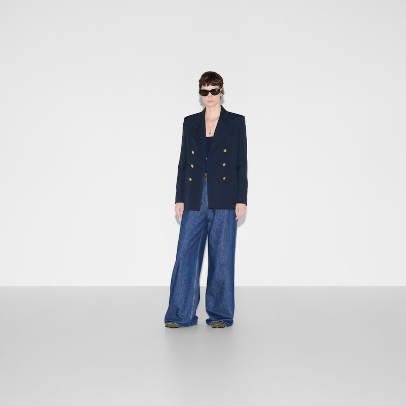 GUCCI Double-breasted cotton jacket outlook