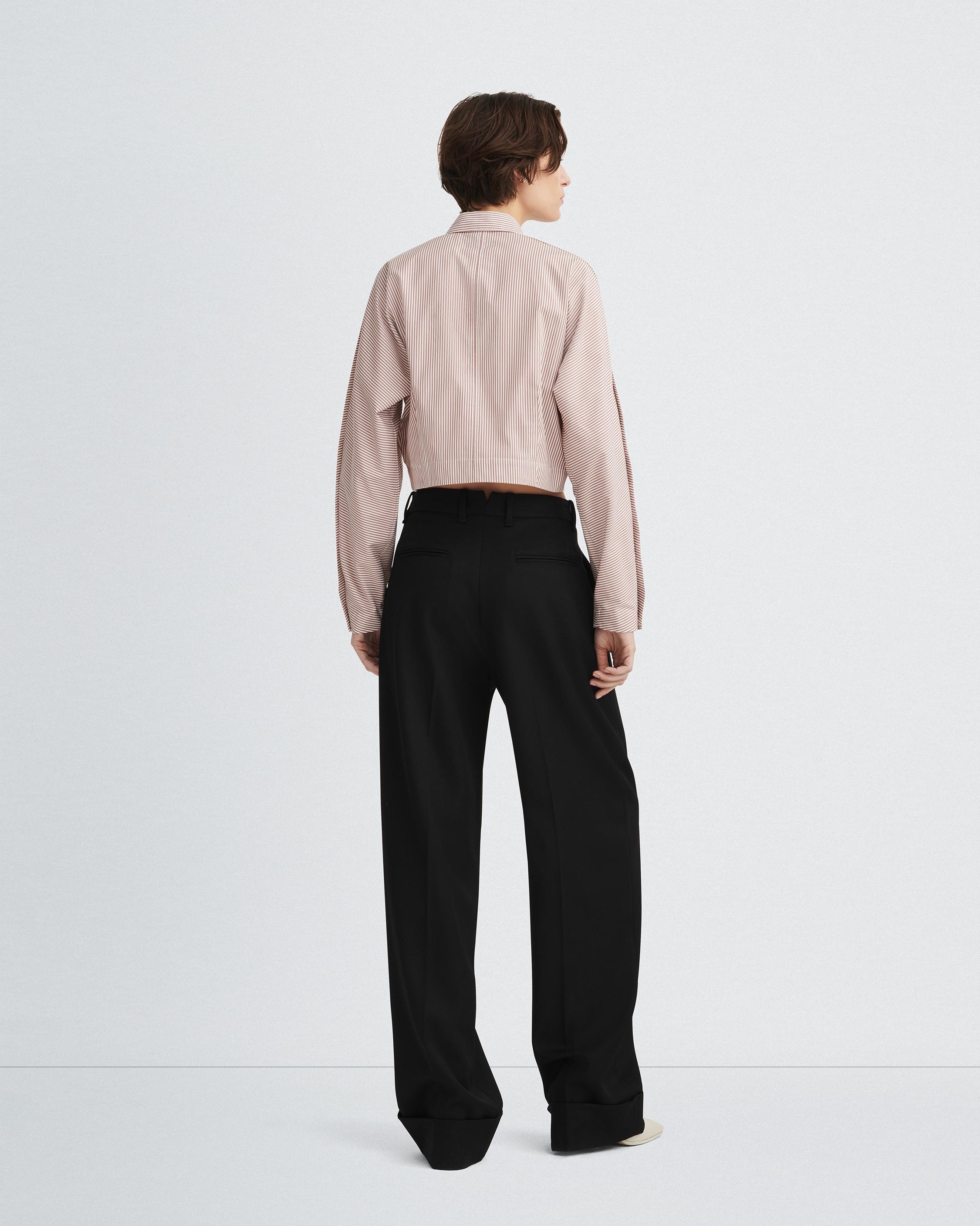 Morgan Cropped Cotton Poplin Shirt - 5