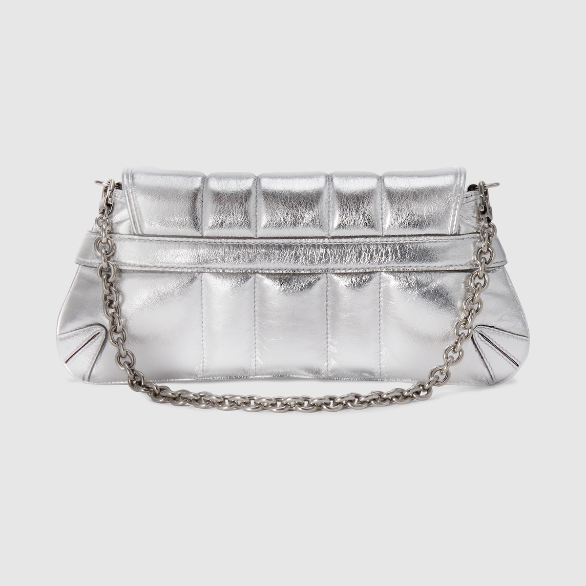 Gucci Horsebit Chain small shoulder bag in Grey Leather