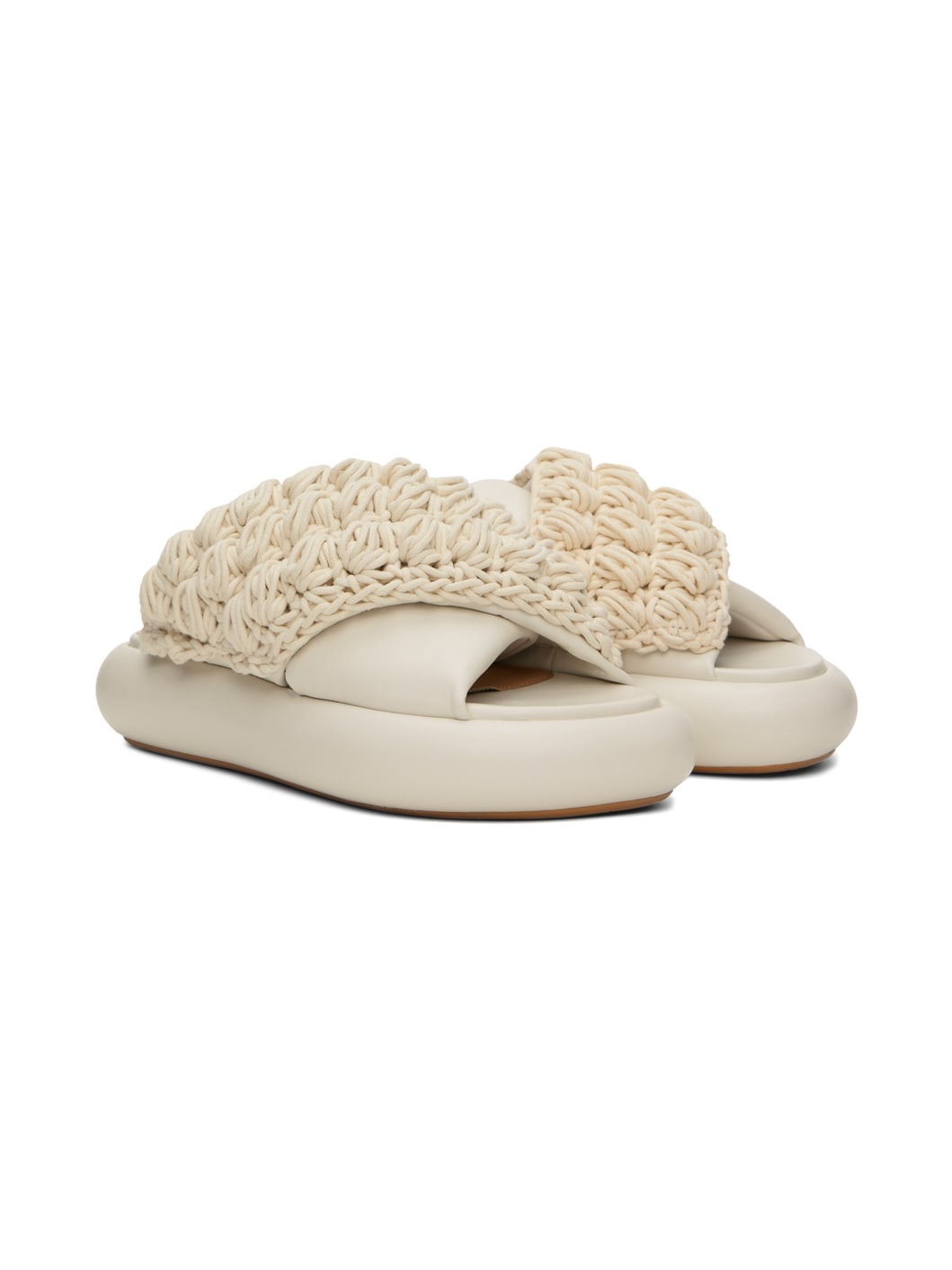 Off-White Platform Crochet Sandals - 4