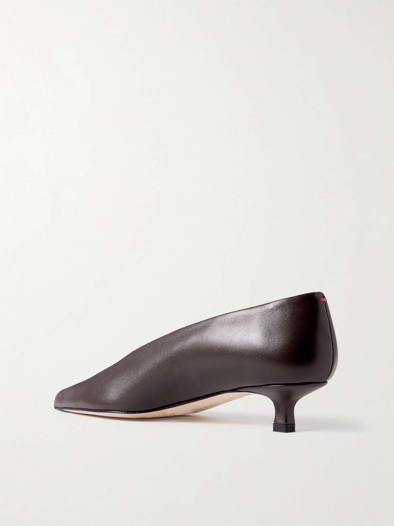 Clara leather pumps Chocolate - 3