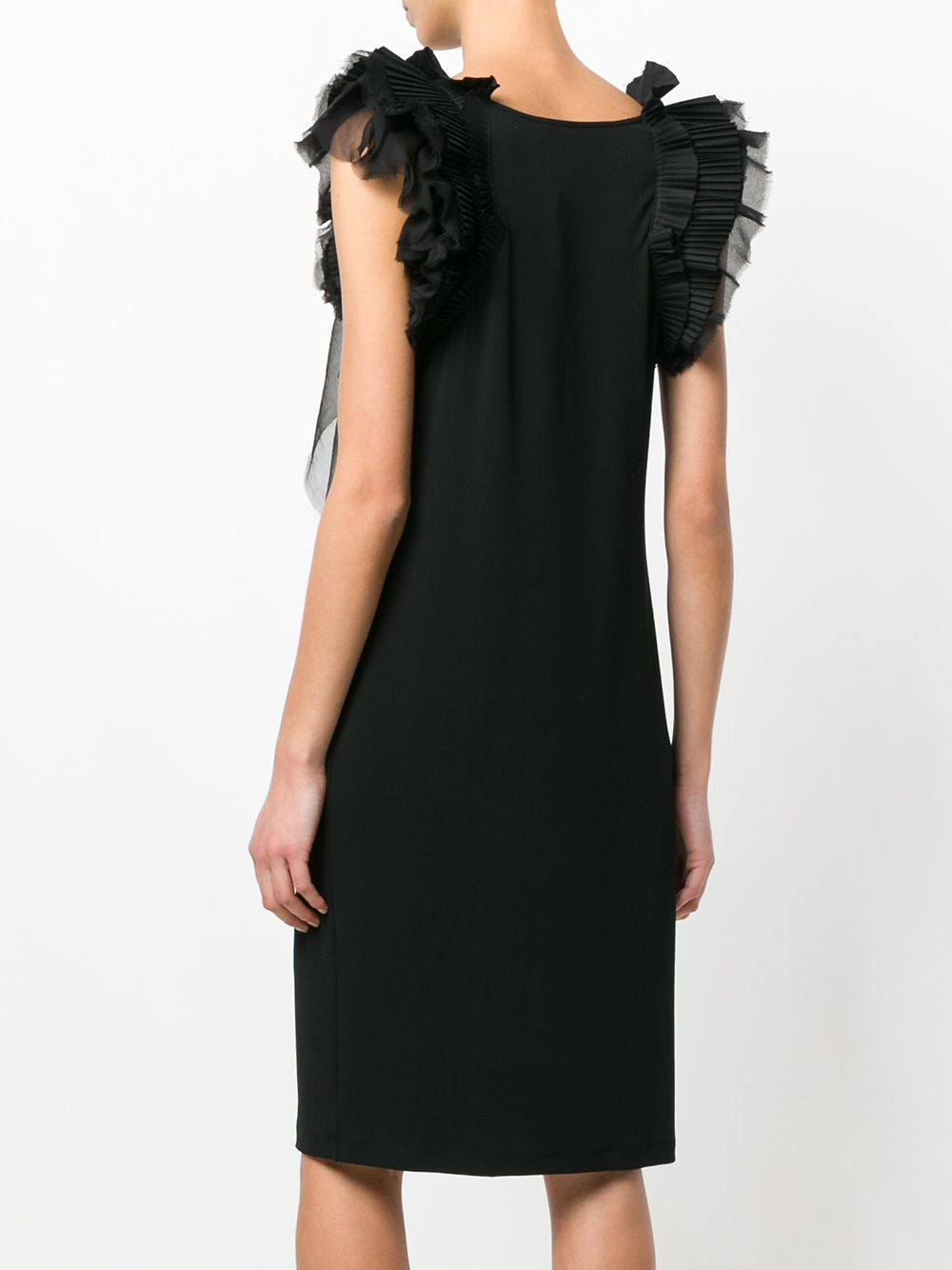ruffle strap shift dress - 4