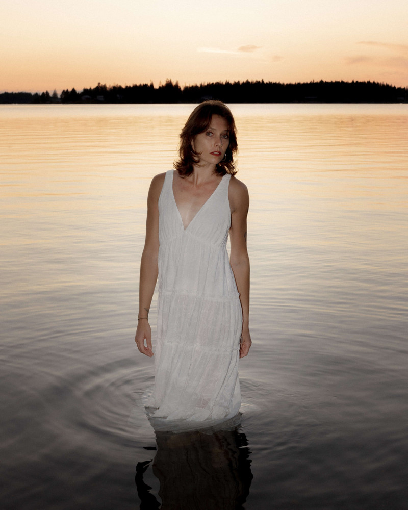 WOMEN LONG VISCOSE DRESS SEASHELLS 2
