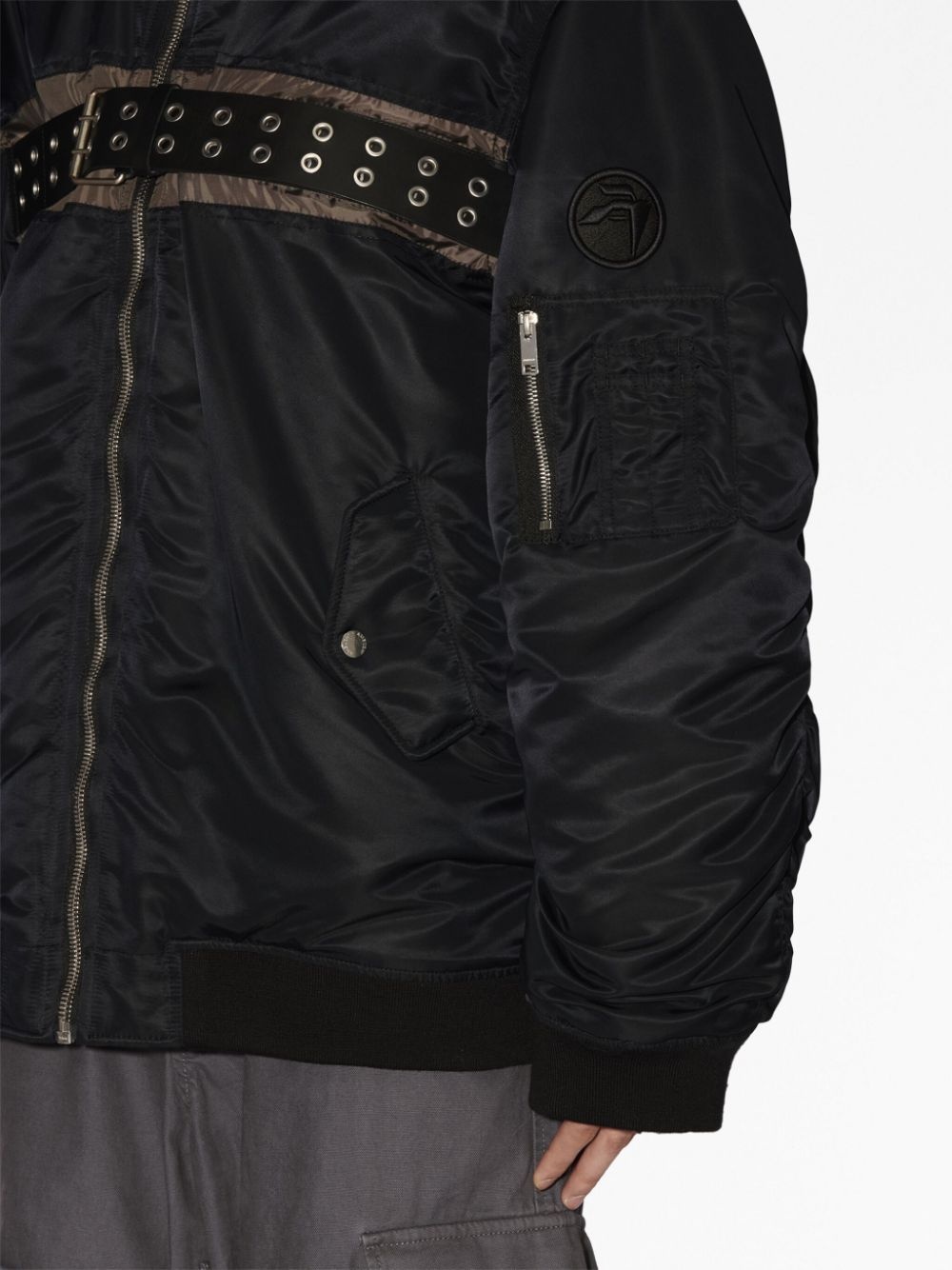belted bomber jacket - 6