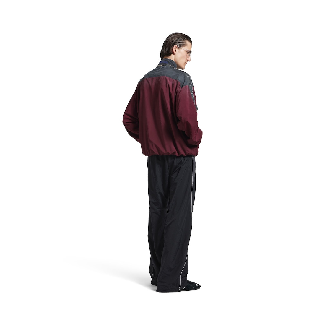 Balenciaga I Puma Tracksuit Jacket in Burgundy - 4