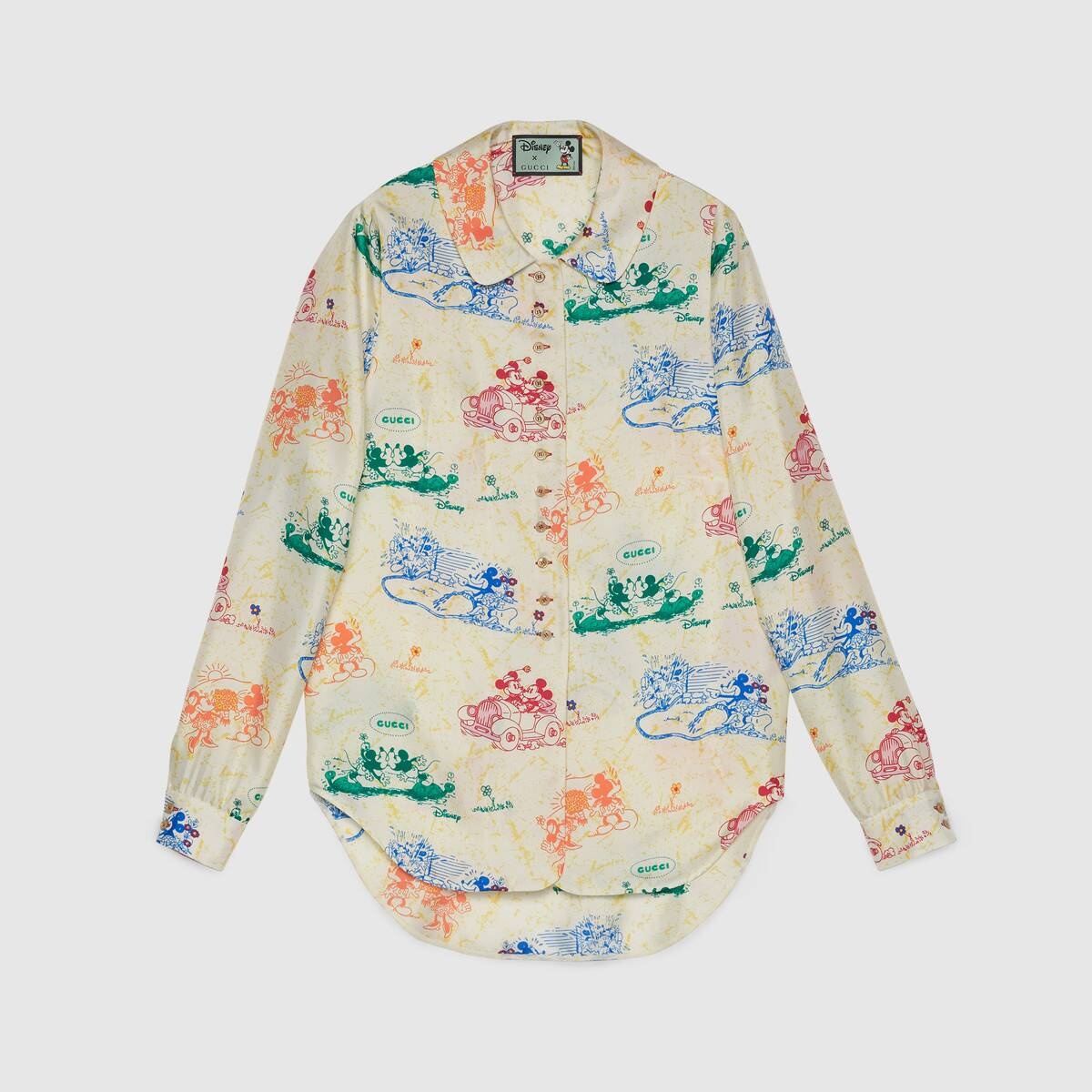 Disney x Gucci silk shirt - 1