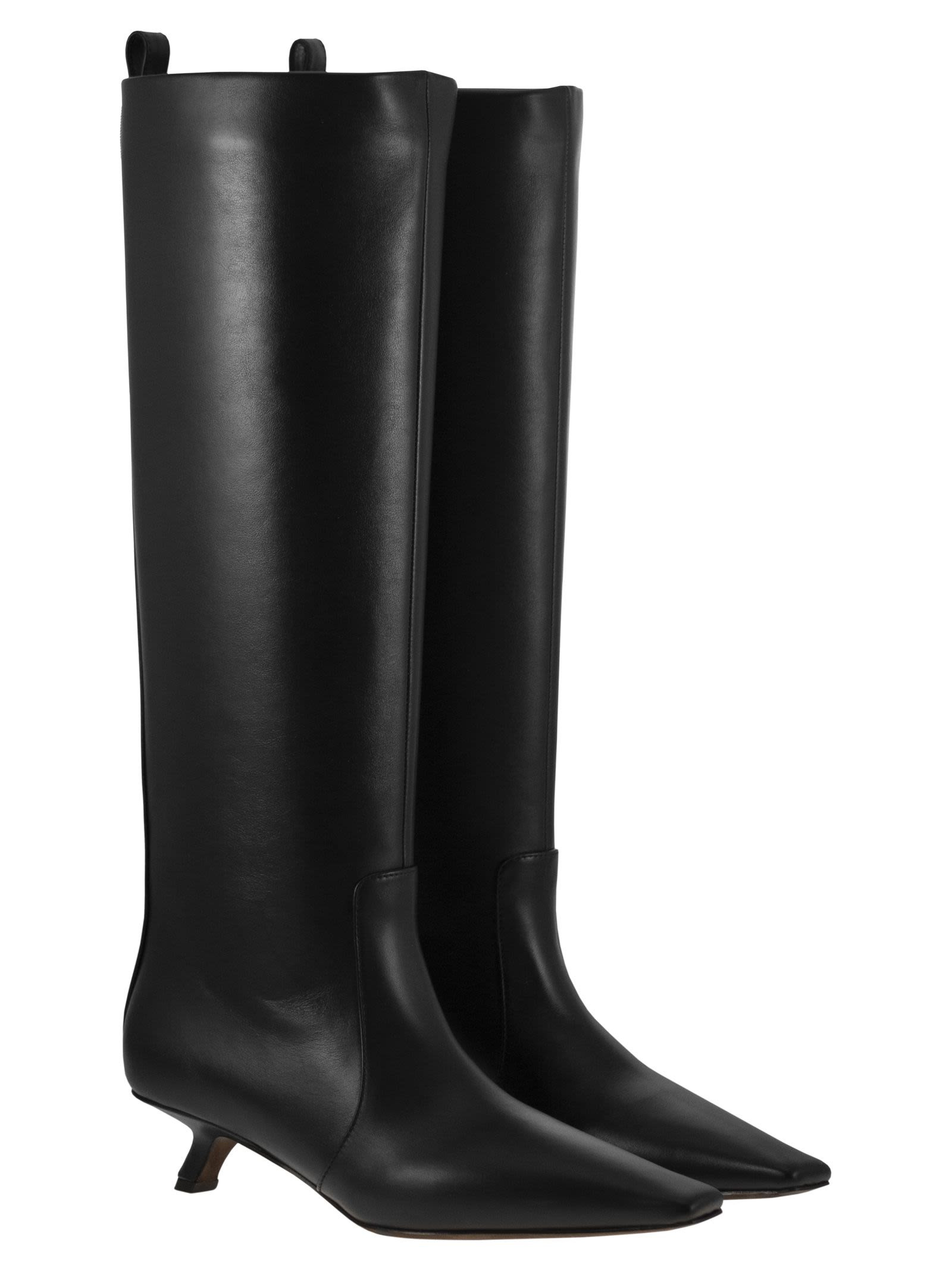 Brunello Cucinelli Women Nappa Leather Boots With Shiny Loop Detail - 4