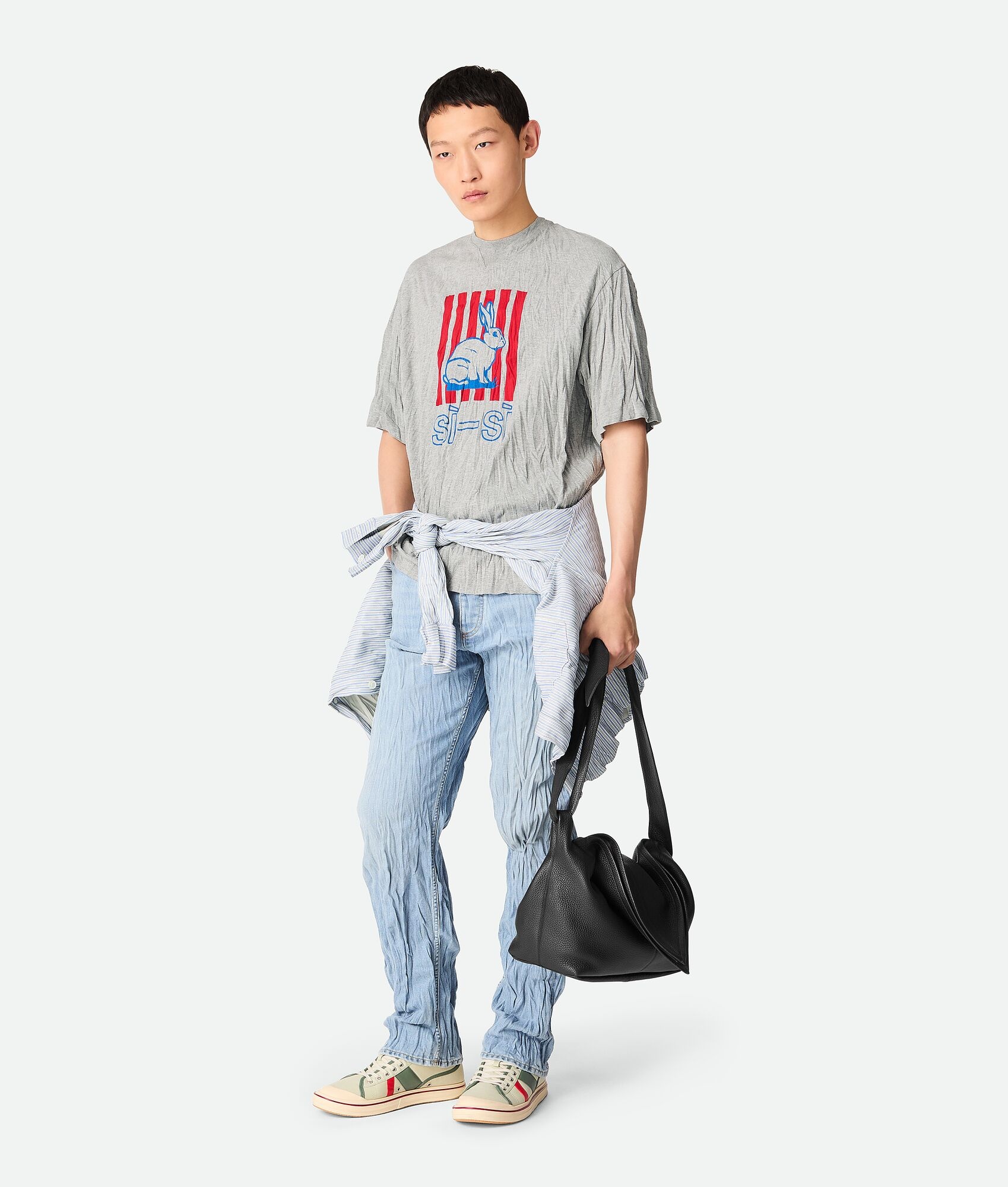 Crushed Cotton Printed Jersey T-Shirt - 4