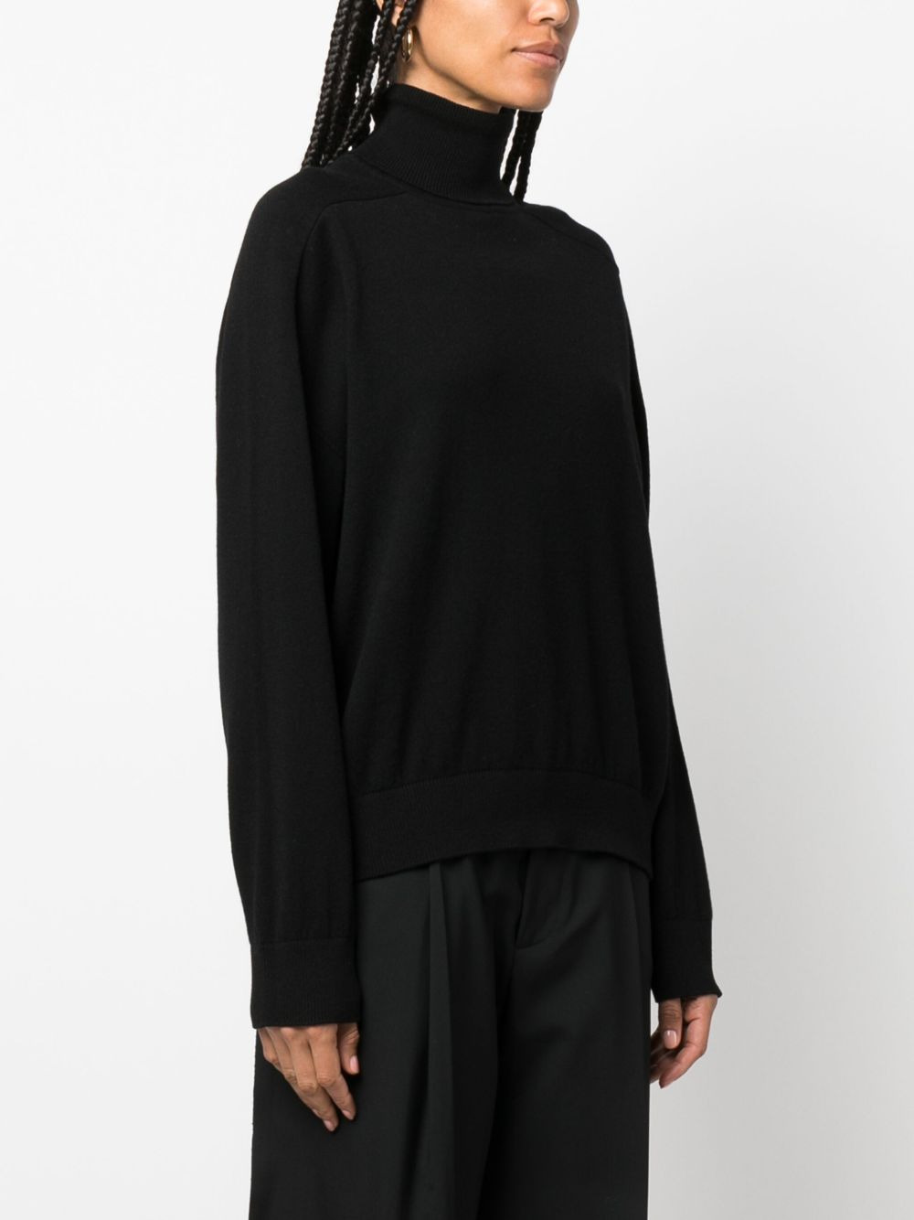 roll-neck fine-knit jumper - 3