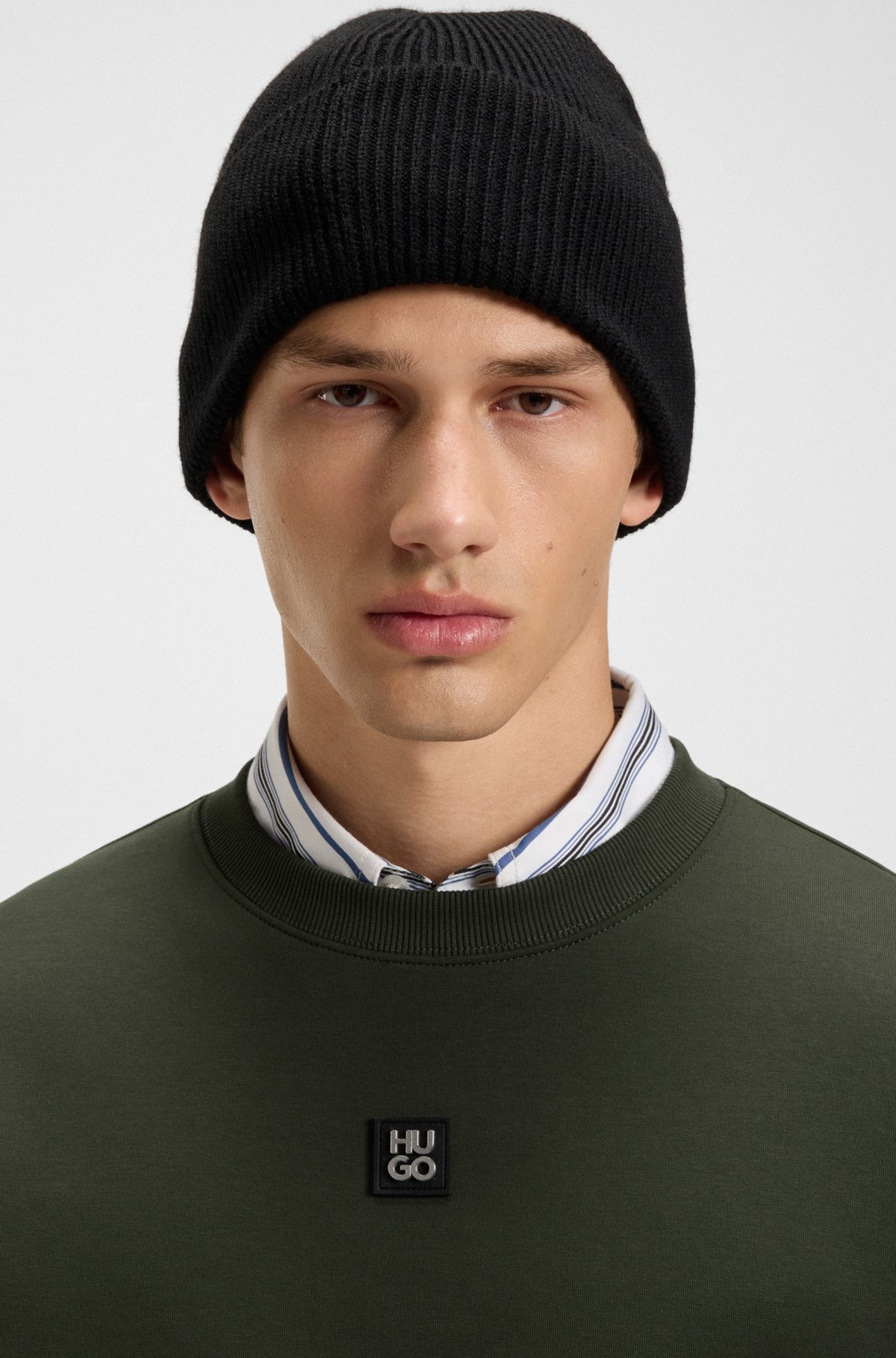 SWEATSHIRT WITH STACKED-LOGO BADGE - 3