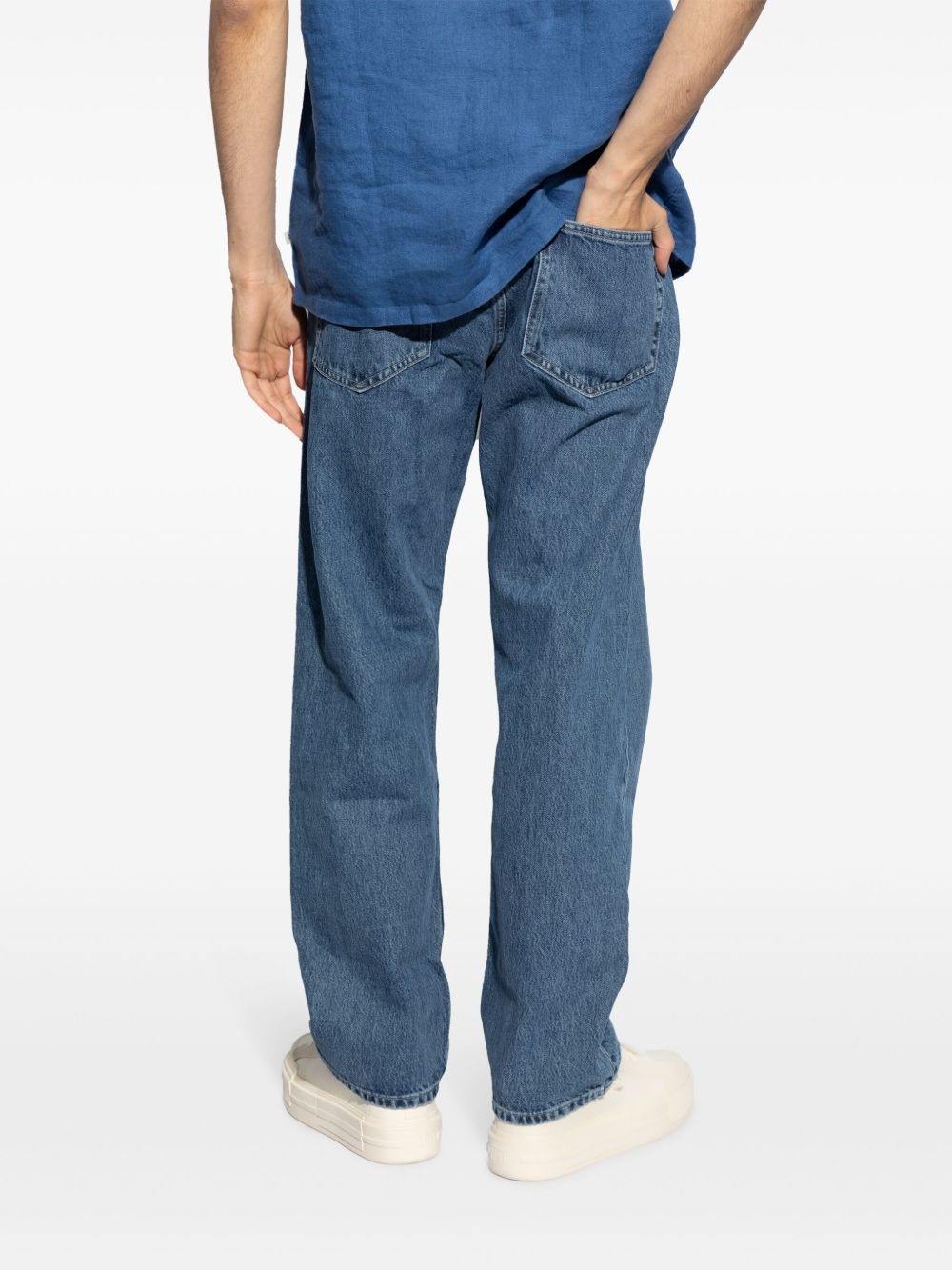 logo-patch straight-leg jeans - 4