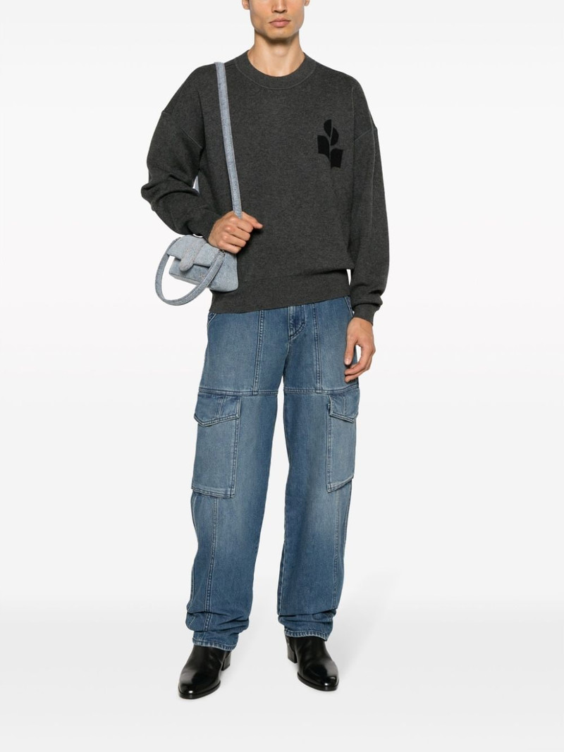 Isabel Marant logo-intarsia fine-knit jumper outlook