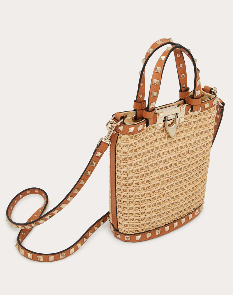 Valentino MINI ROCKSTUD RAFFIA SHOULDER BAG outlook