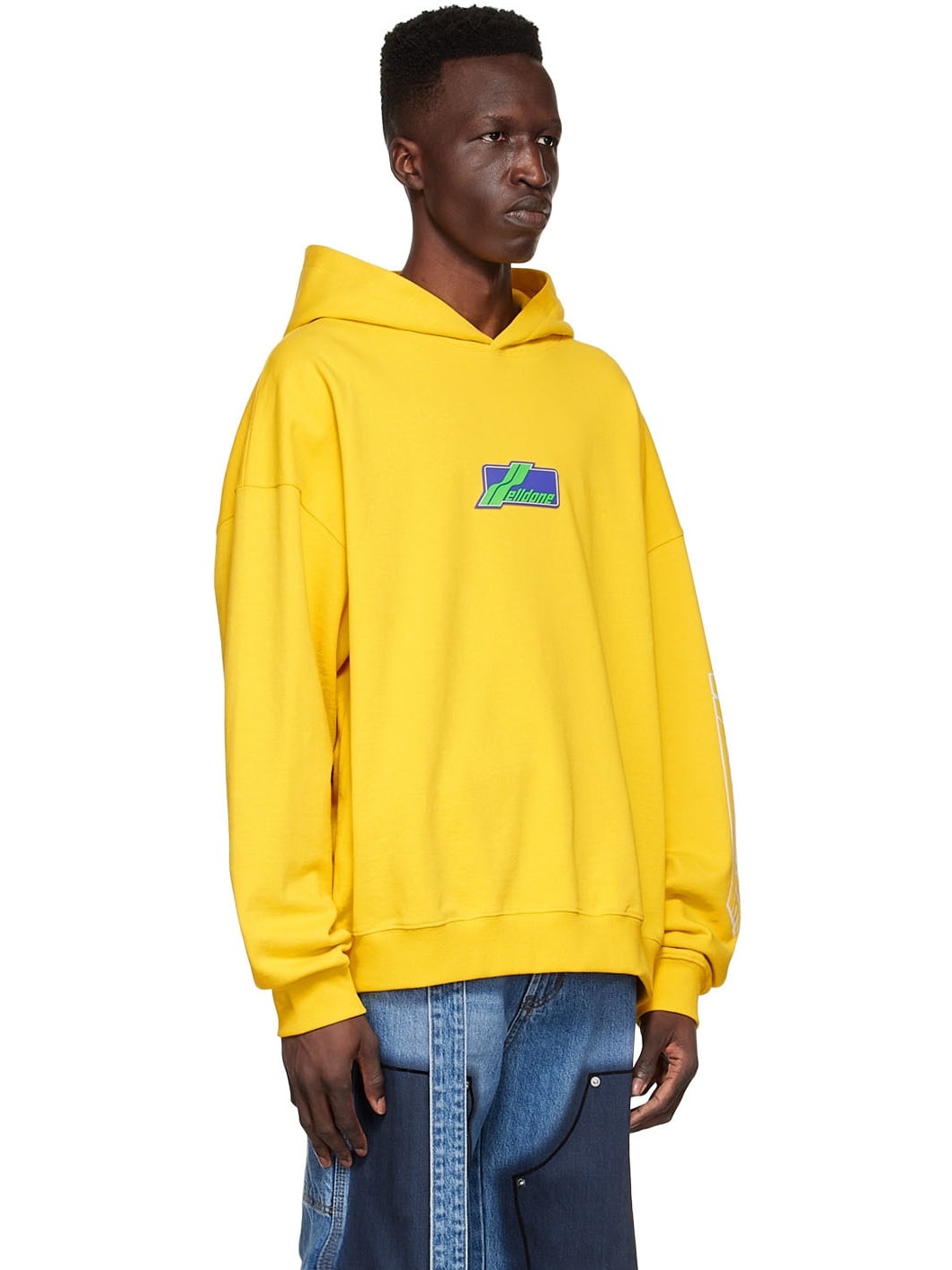 Yellow Cotton Hoodie - 2