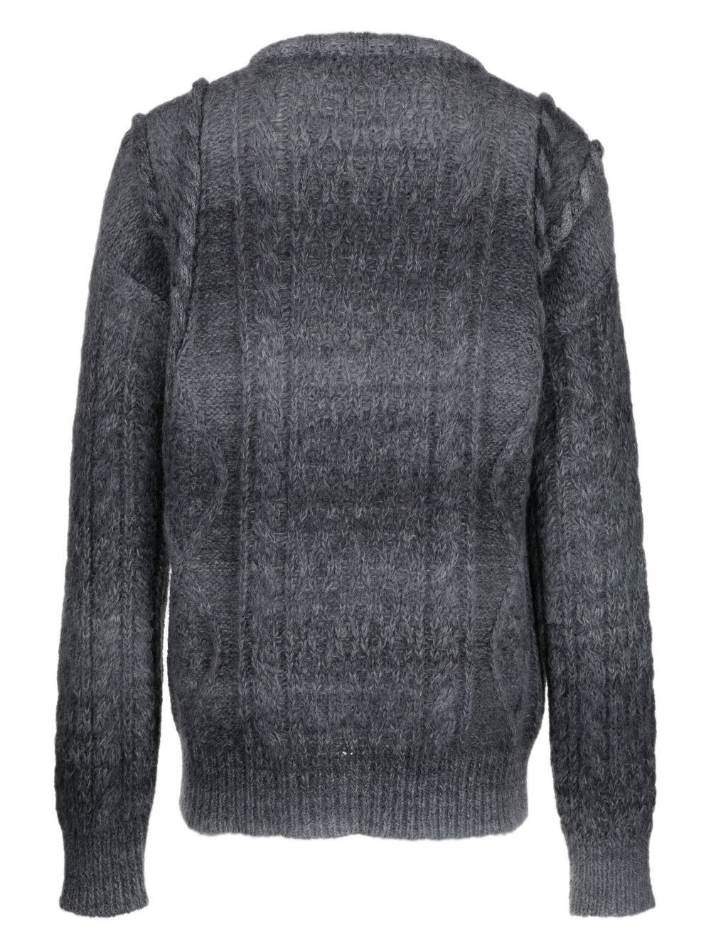 logo-print knit jumper - 2