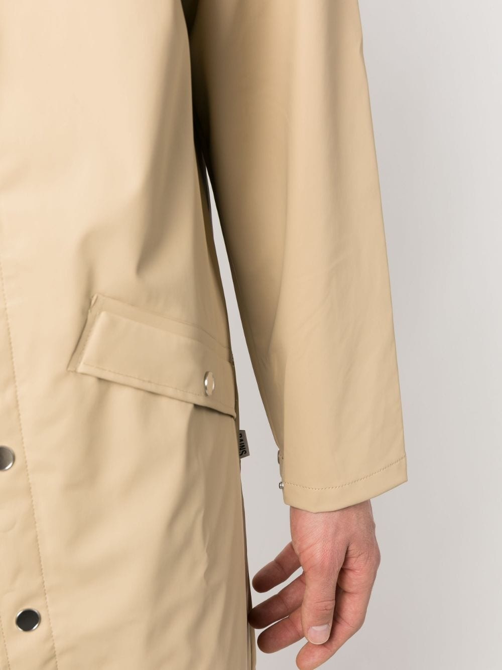 hooded long-sleeve raincoat - 6
