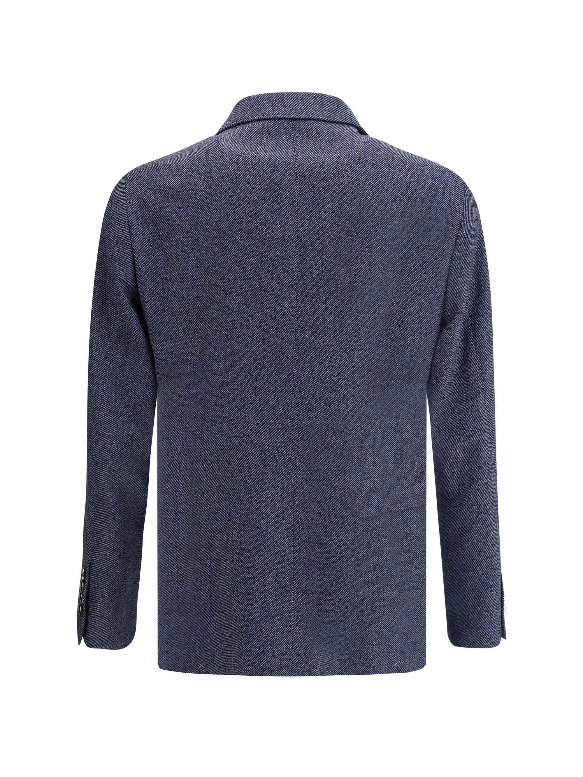 Brunello Cucinelli Men Wool Blazer Jacket - 2