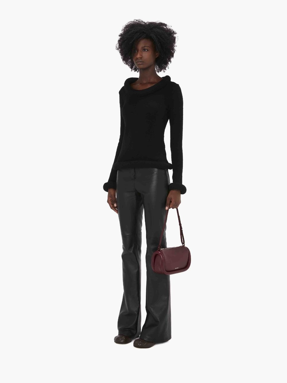 bumper-trim cotton jumper - 4