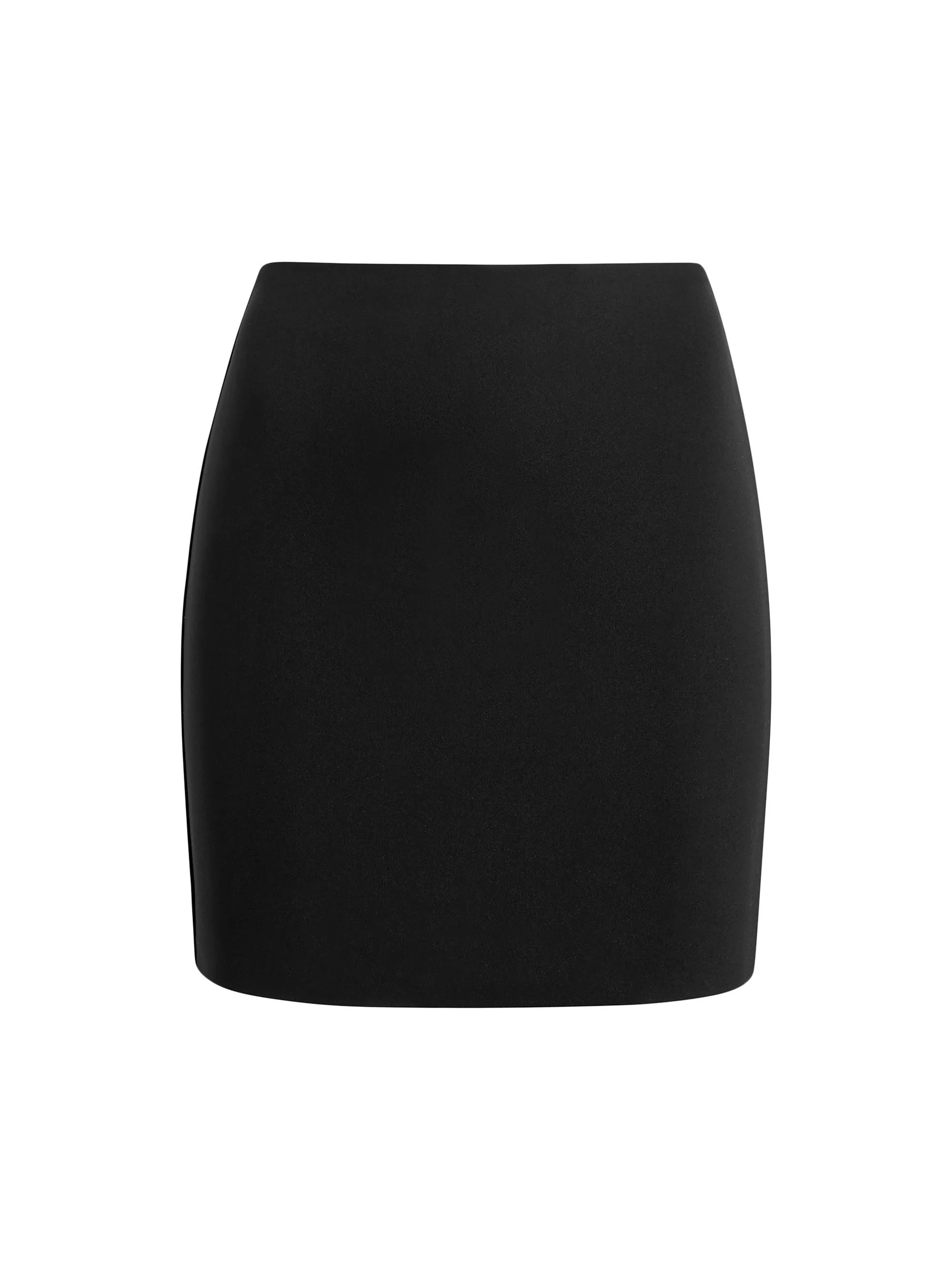 Women's Neoprene Micro-Mini Skirt - Black - 1