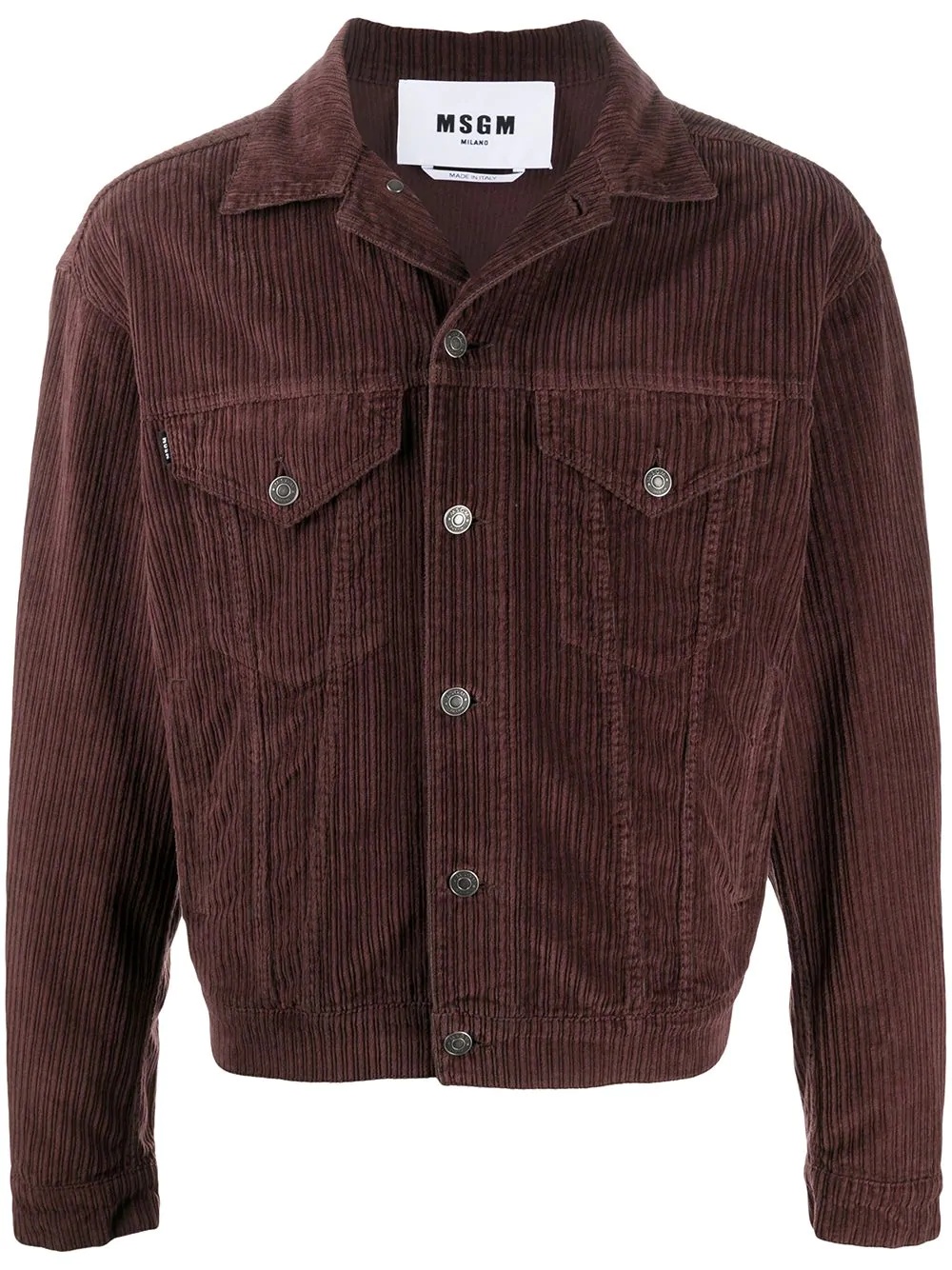 corduroy cropped jacket - 1