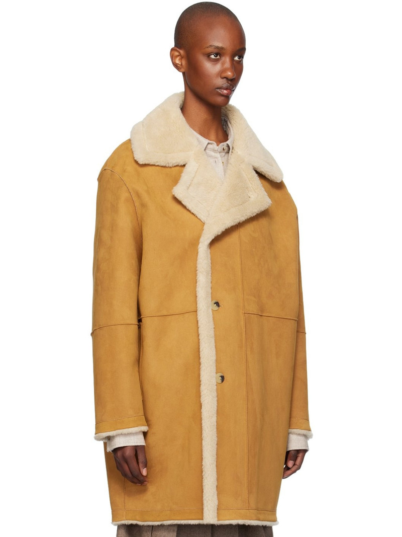 LE17SEPTEMBRE Beige Reversible Faux-Fur & Faux-Leather Coat outlook