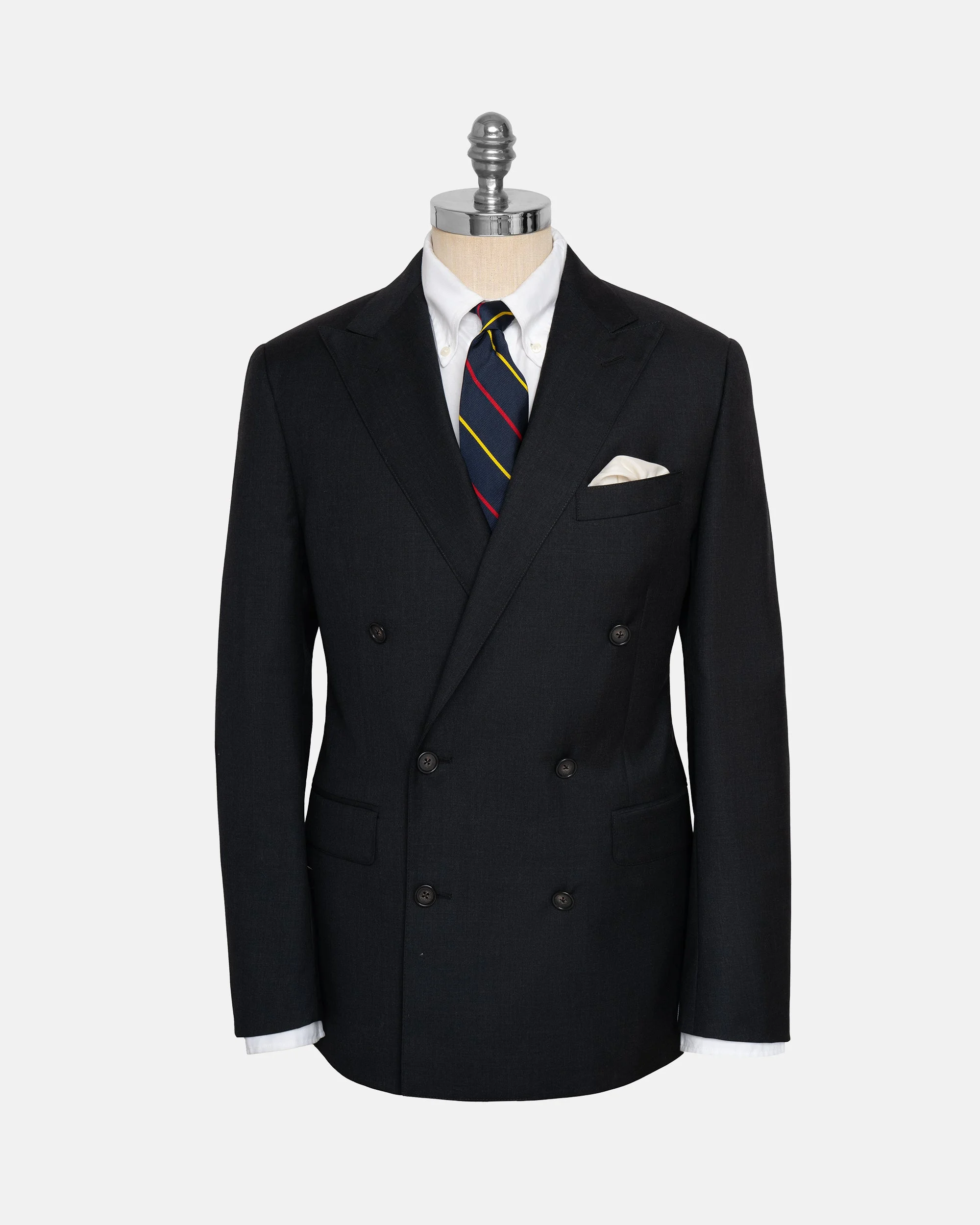 MADE-IN-USA CHARCOAL DOUBLE-BREASTED SUIT - 1