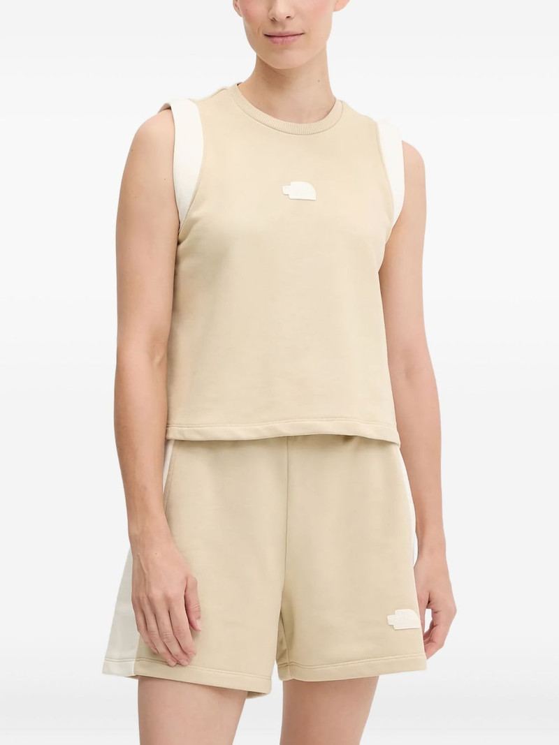 contrast-panel sleeveless top 1