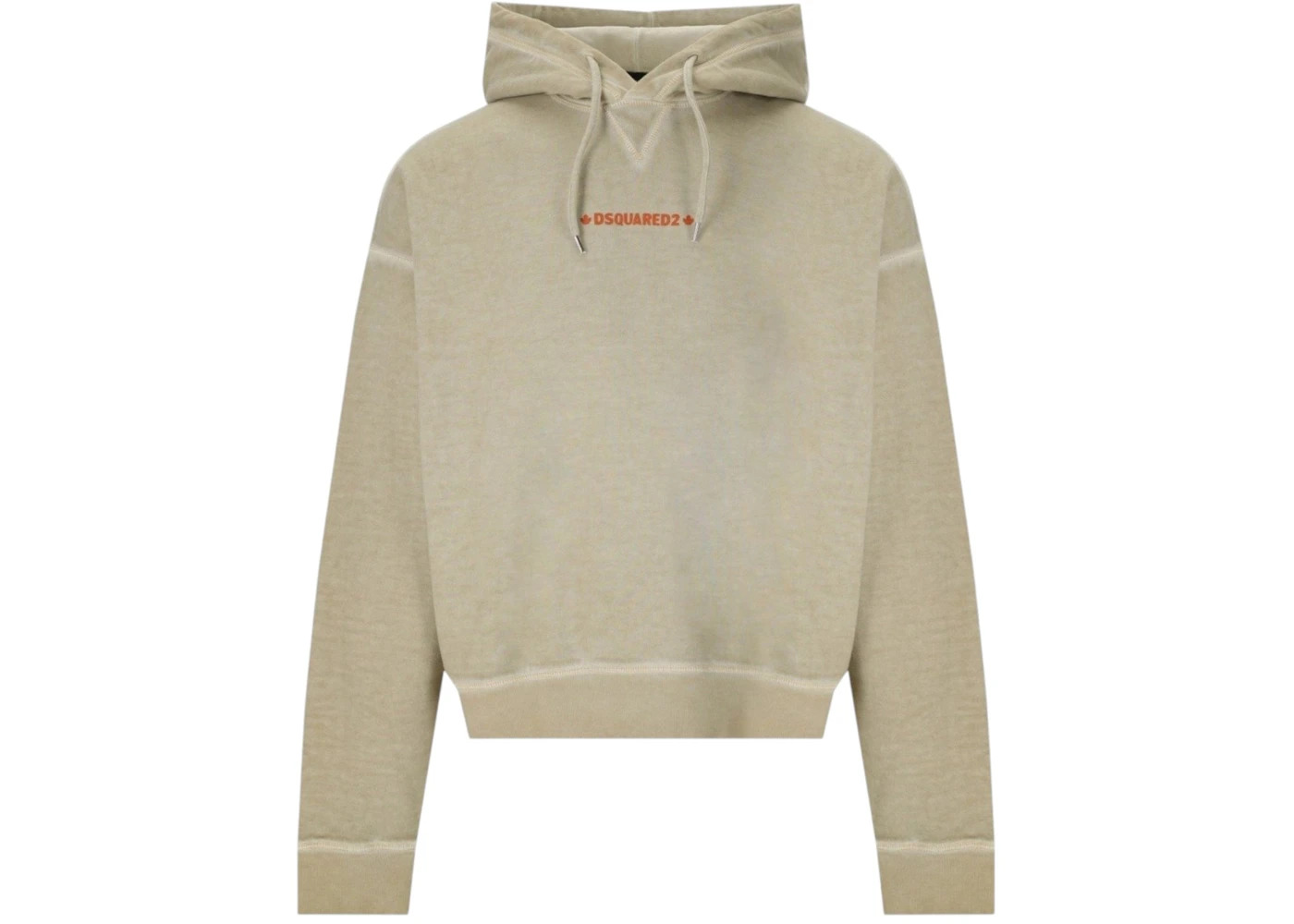 Dsquared2 Cipro Fit Small Logo Mastic Hoodie Beige - 1